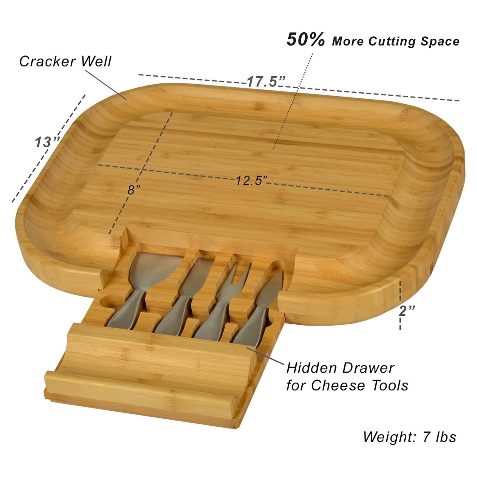 Large 5-Piece Entertaining Charcuterie Board & Tool Set 7 Large 5-Piece Entertaining Charcuterie Board & Tool Set