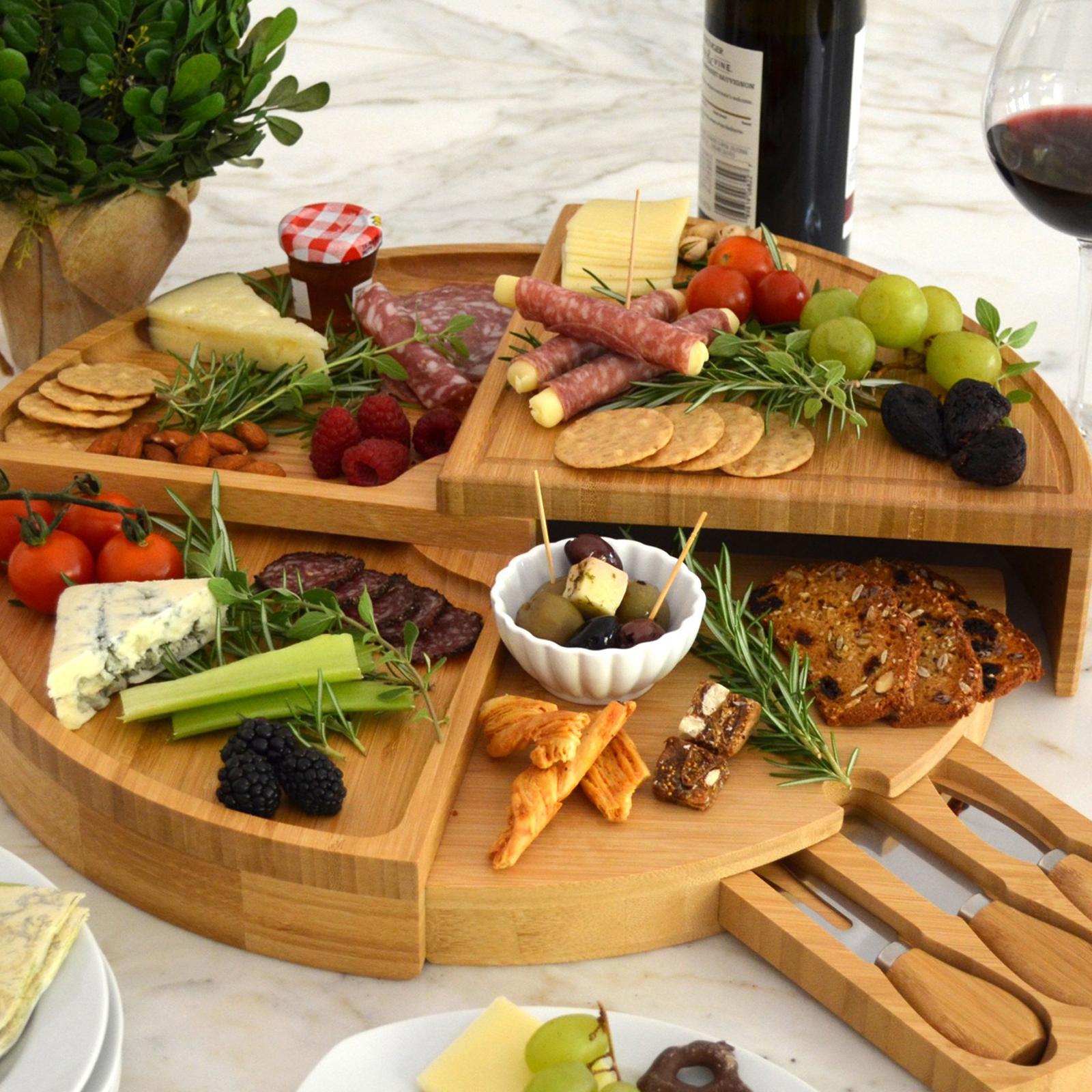 Vienna 4-Piece Multi Level Charcuterie Board & Tool Set 4 Vienna 4-Piece Multi Level Charcuterie Board & Tool Set