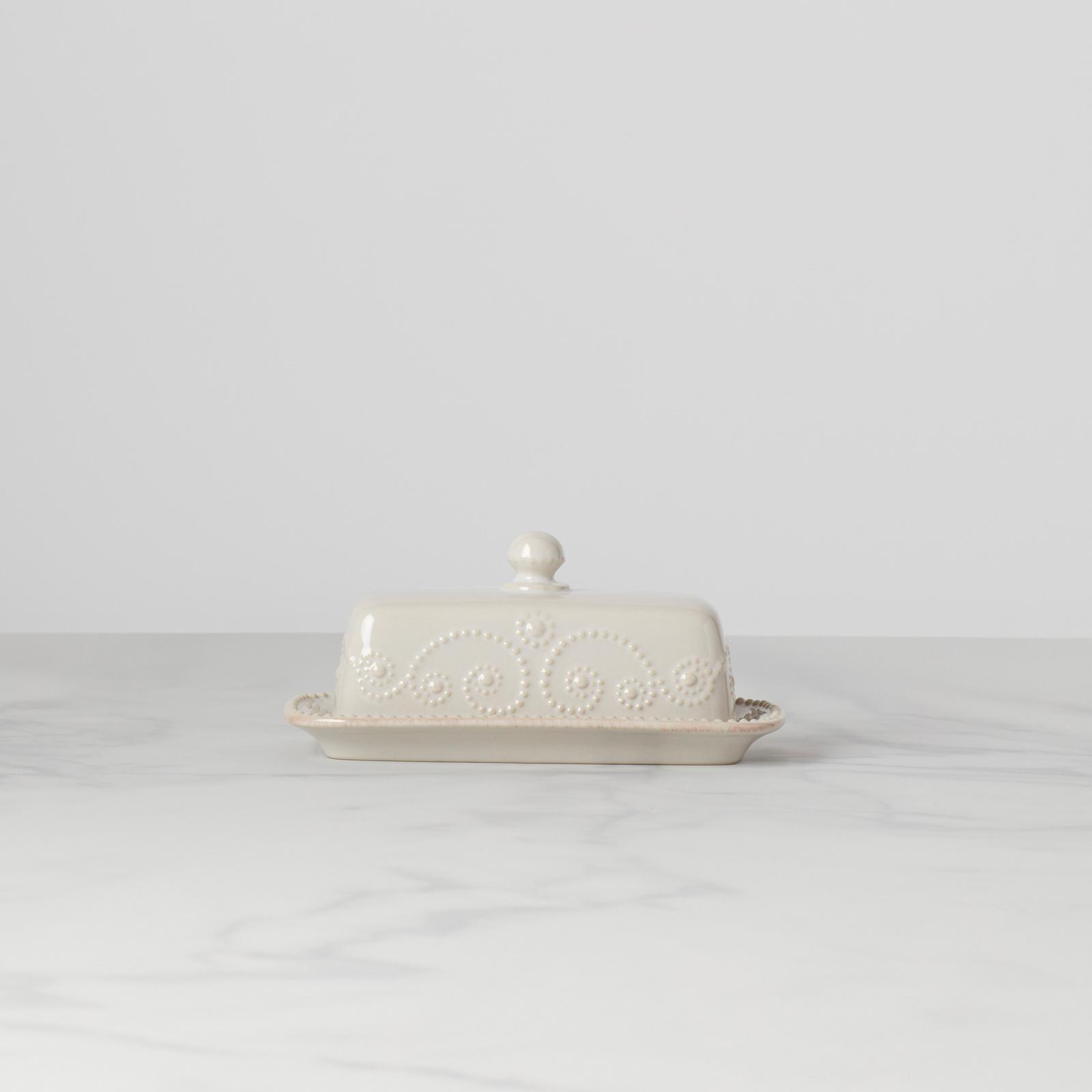 French Perle Covered Butter Dish 11 French Perle Covered Butter Dish