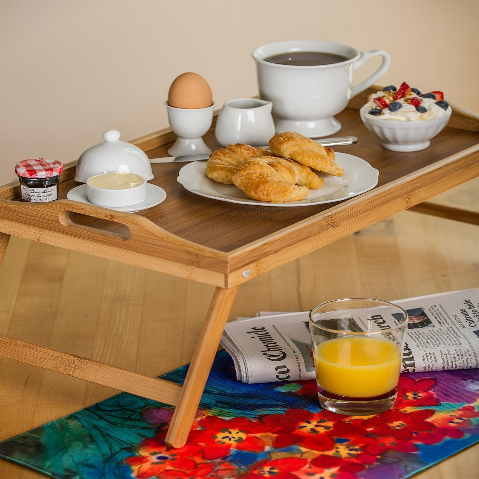 Bamboo Folding Breakfast Tray 1 Bamboo Folding Breakfast Tray