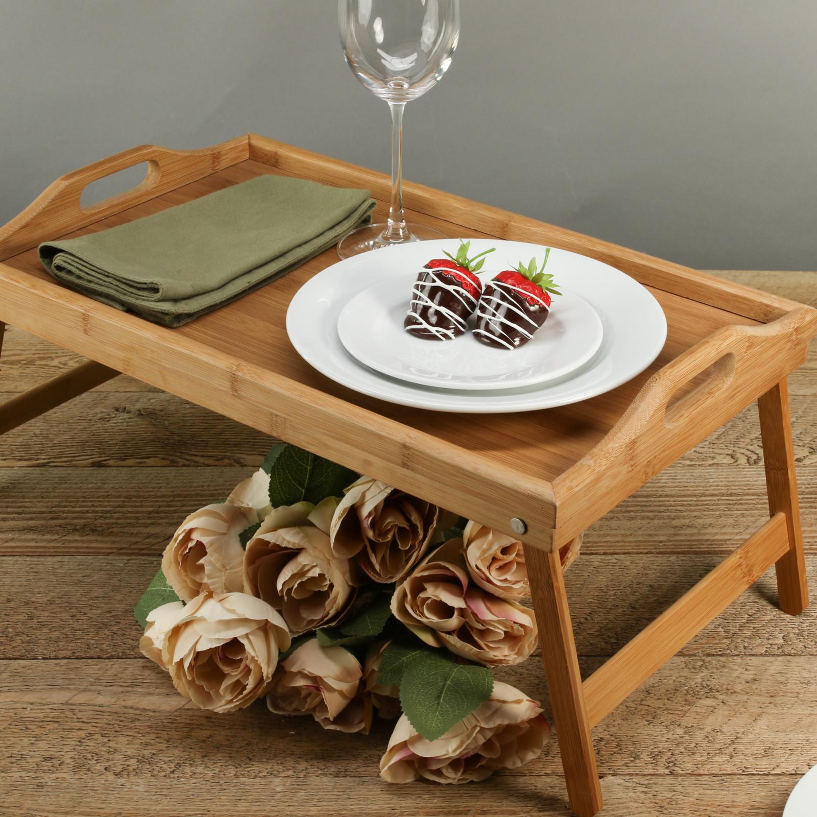Bamboo Folding Breakfast Tray 4 Bamboo Folding Breakfast Tray