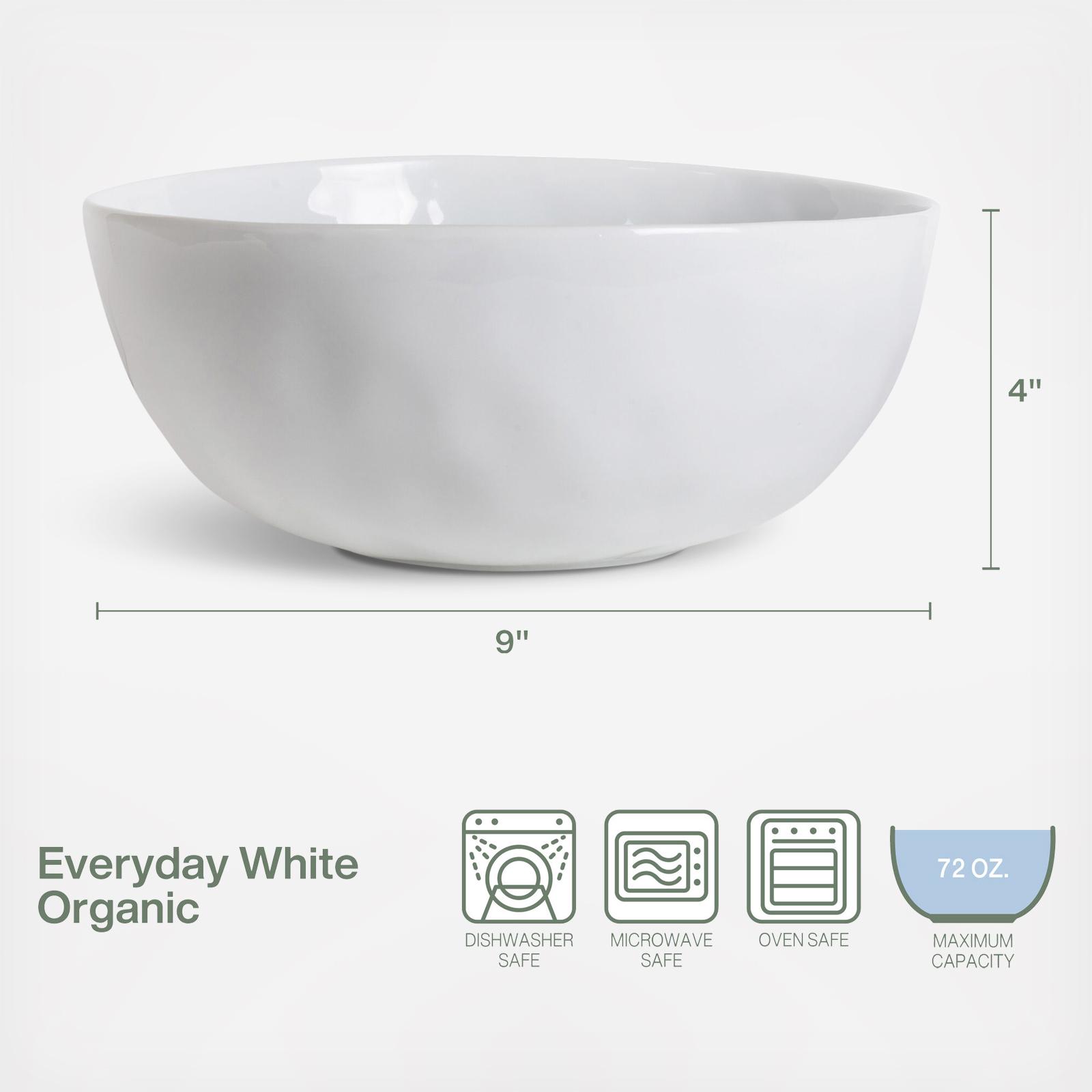 Everyday White Organic Serving Bowl 4 Everyday White Organic Serving Bowl