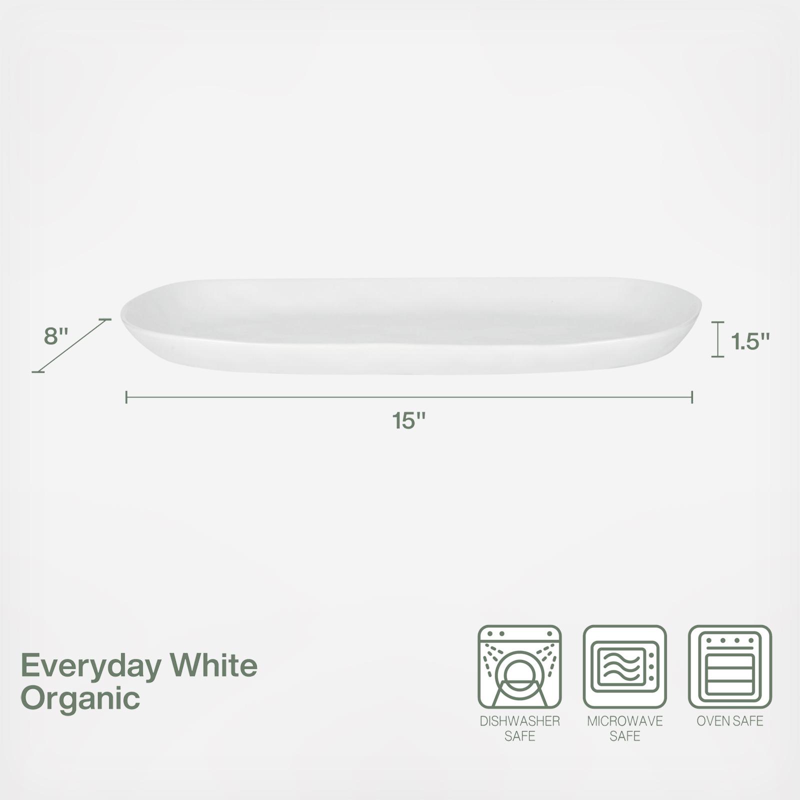 Everyday White Organic Serving Platter 3 Everyday White Organic Serving Platter
