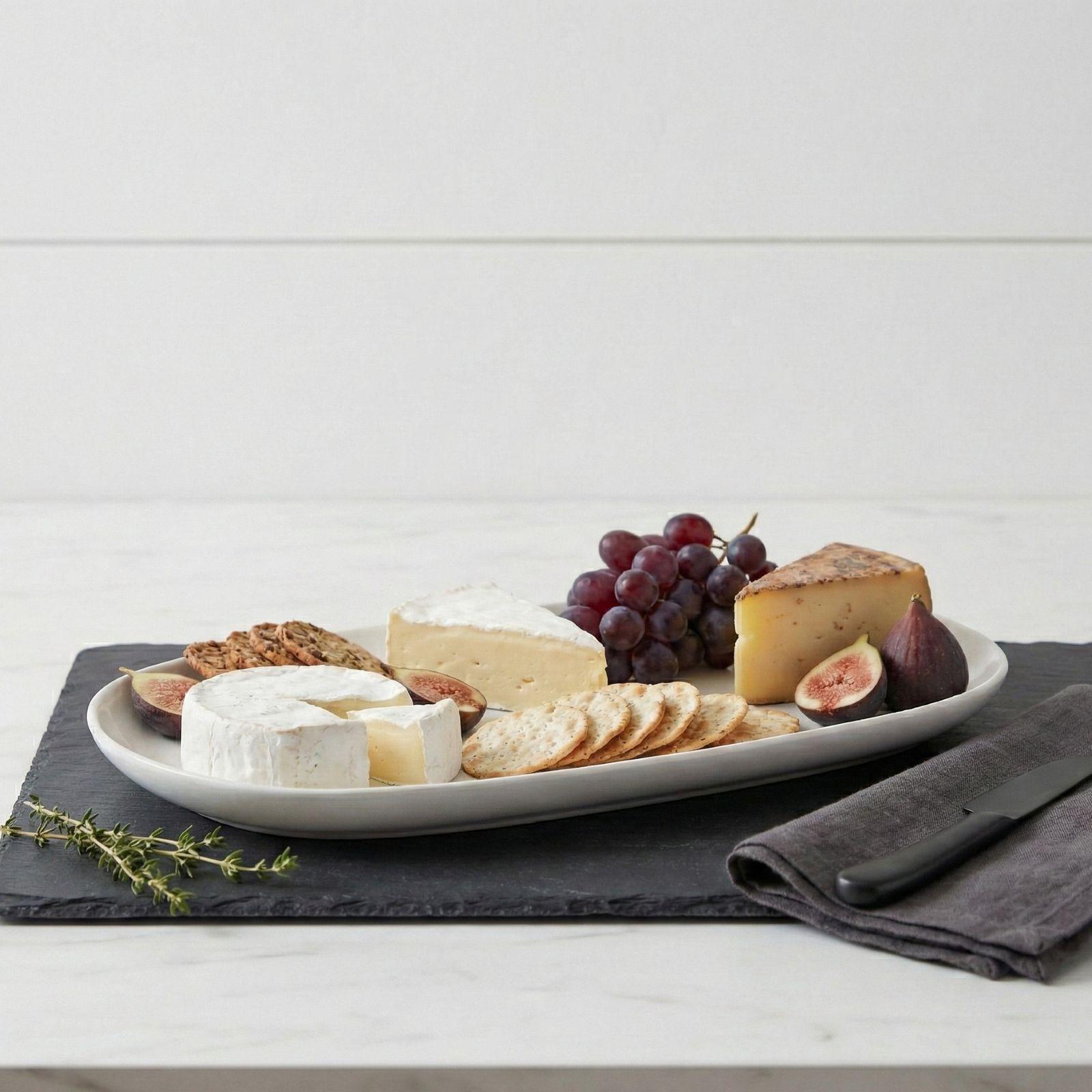 Everyday White Organic Serving Platter 4 Everyday White Organic Serving Platter