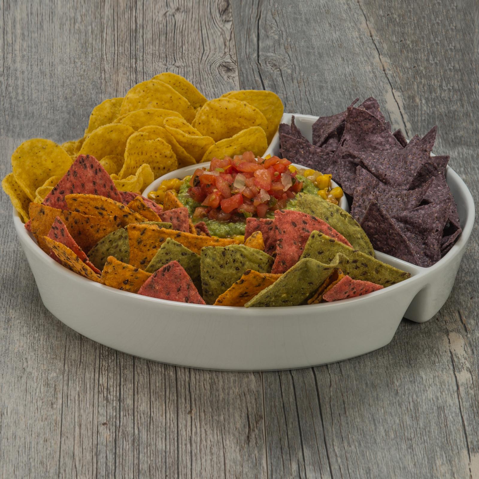 Four Section Chip and Dip Serving Platter 10 Four Section Chip and Dip Serving Platter