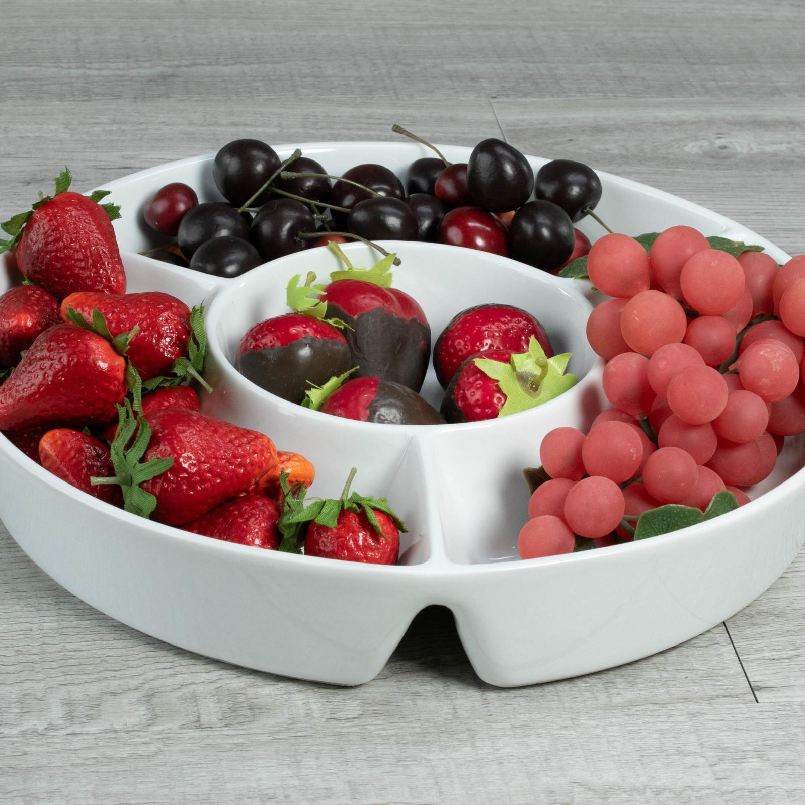 Four Section Chip and Dip Serving Platter 4 Four Section Chip and Dip Serving Platter