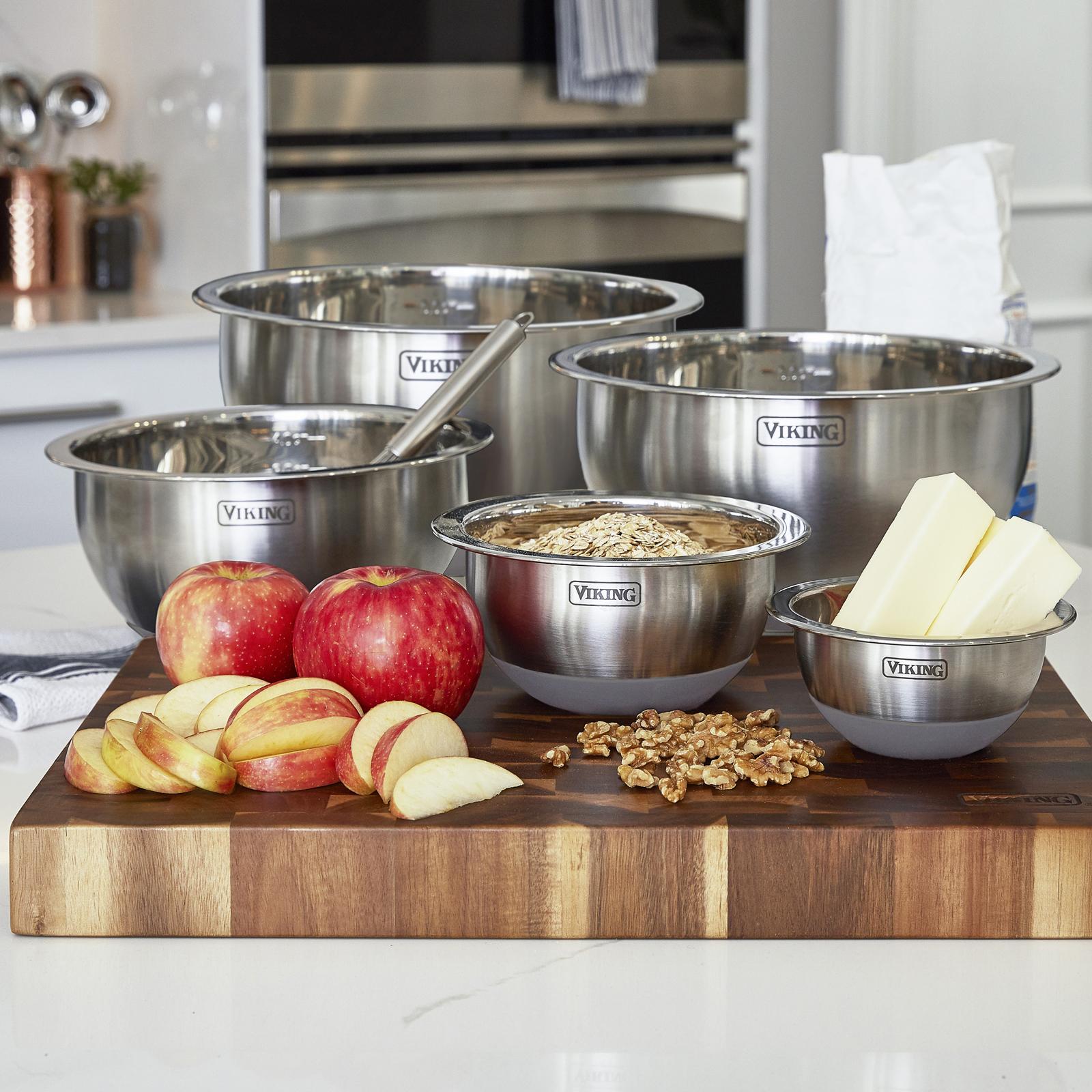 10-Piece Stainless Steel Mixing Bowl Set 16 10-Piece Stainless Steel Mixing Bowl Set