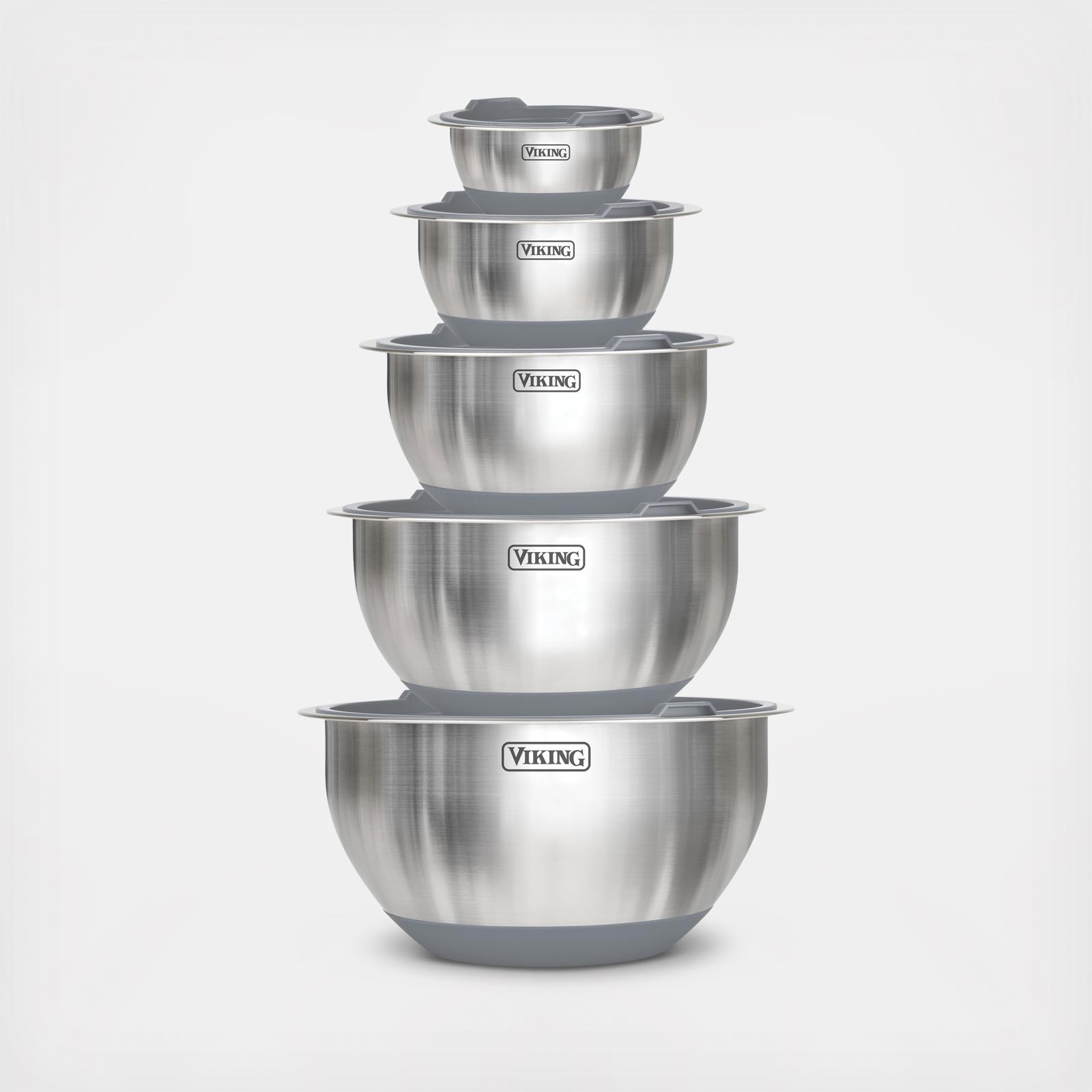 10-Piece Stainless Steel Mixing Bowl Set