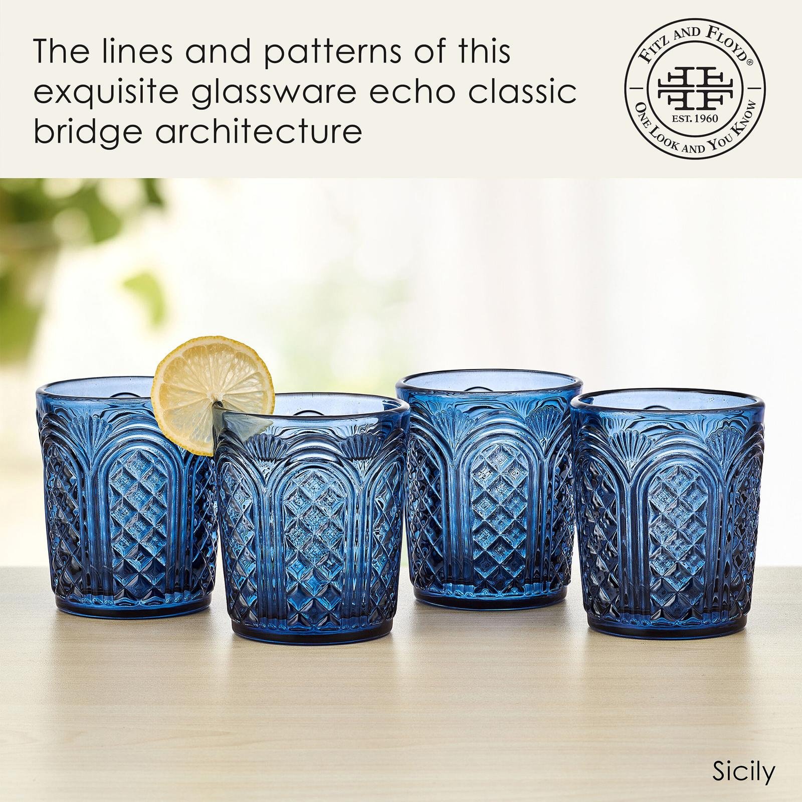 Sicily Double Old Fashioned Glass, Set of 4 6 Sicily Double Old Fashioned Glass, Set of 4