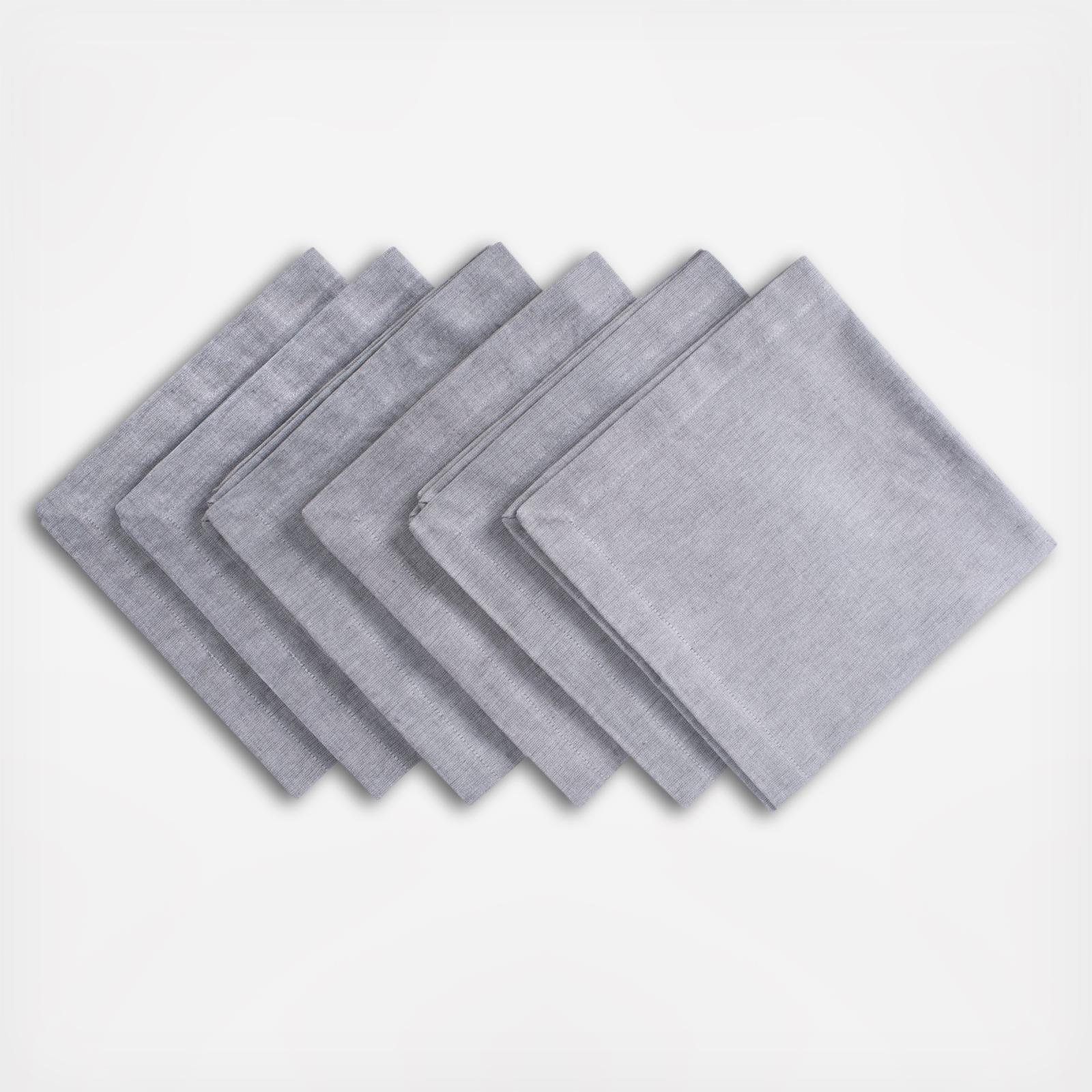 Solid Chambray Napkin, Set of 6 3 Solid Chambray Napkin, Set of 6