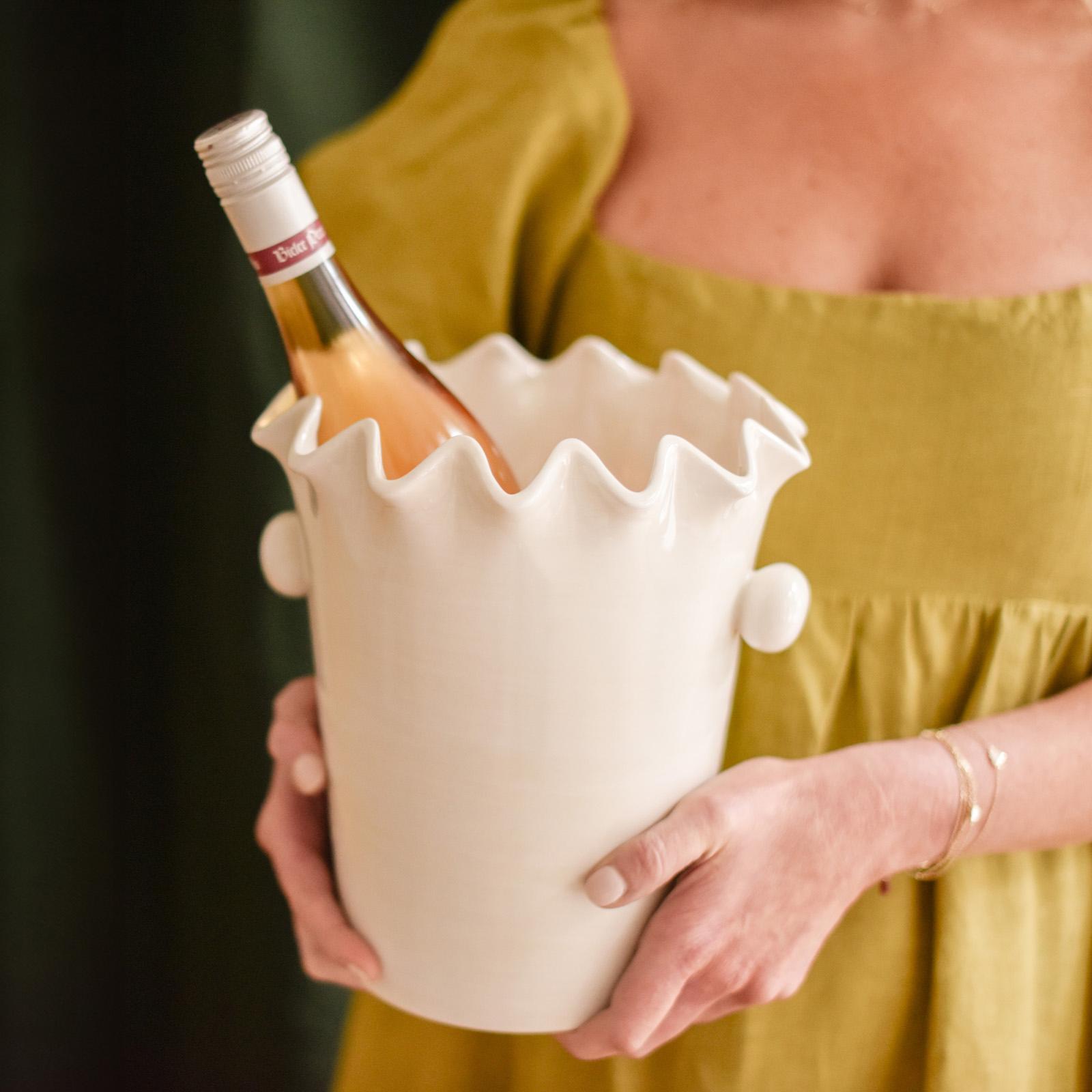 Signature Ruffle Ice Bucket 1 Signature Ruffle Ice Bucket