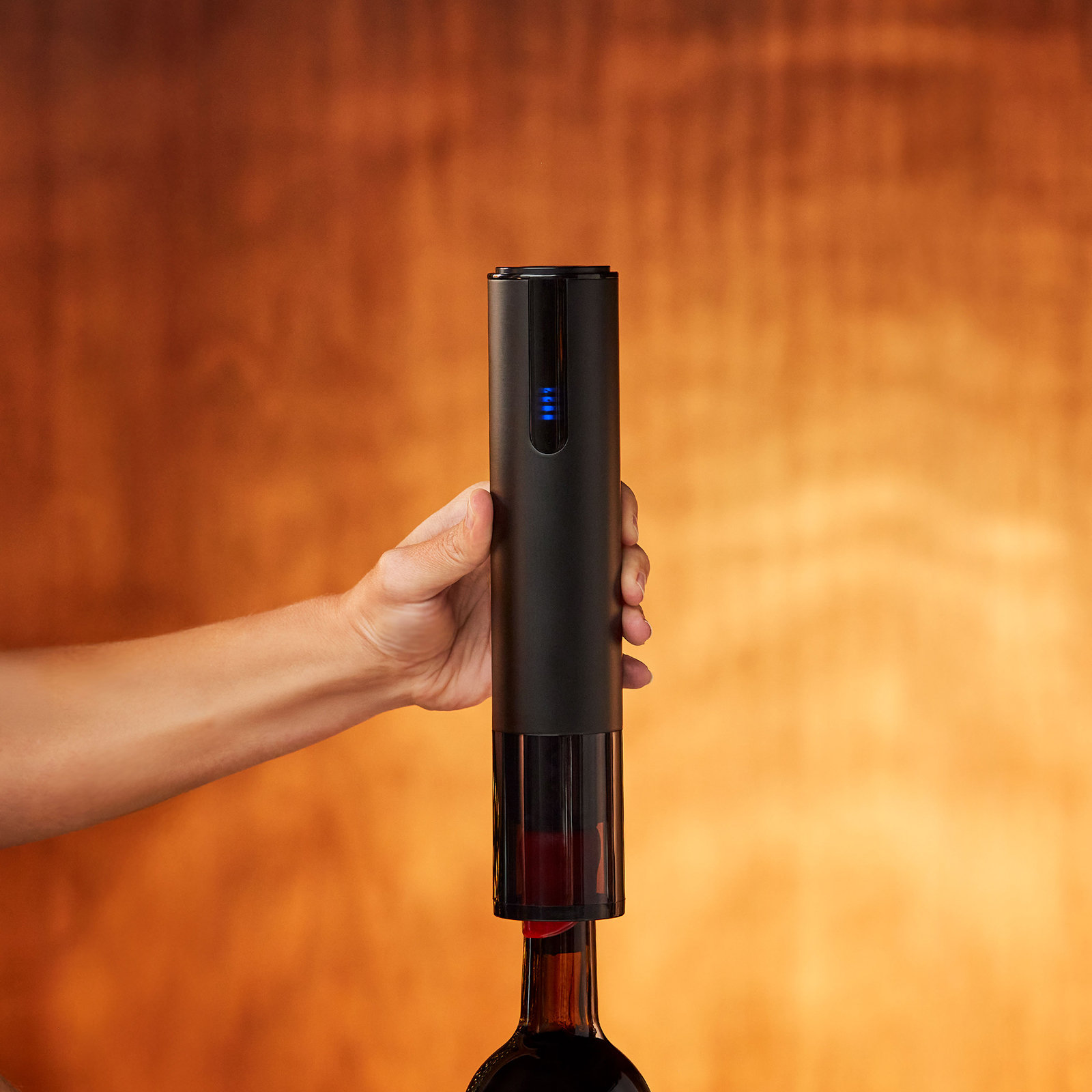 Electric Blue 1 Automatic Wine Opener & Preserver Set 3 Electric Blue 1 Automatic Wine Opener & Preserver Set