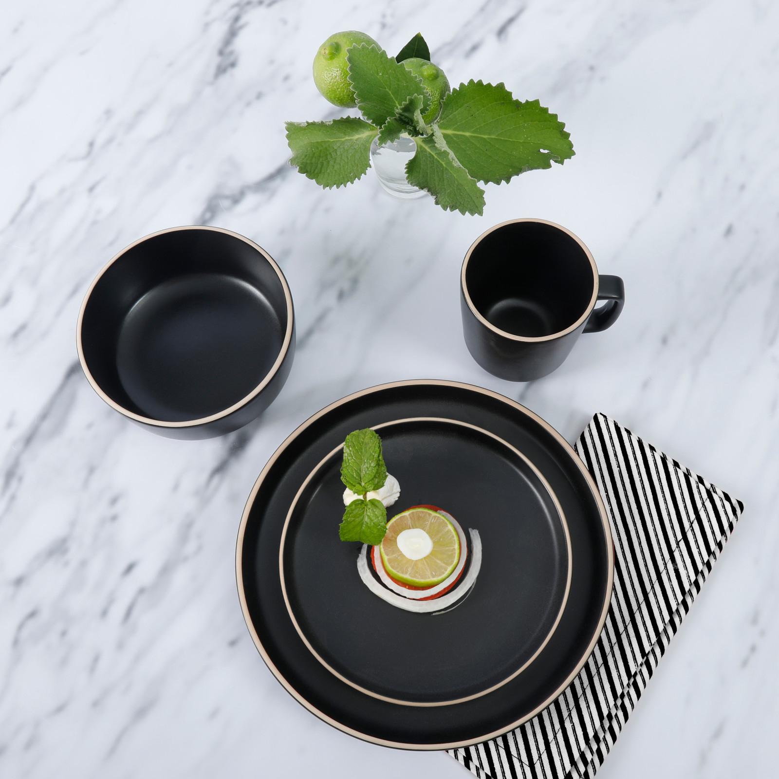 Zuma 16-Piece Round Kitchen Dinnerware Set, Service for 4 2 Zuma 16-Piece Round Kitchen Dinnerware Set, Service for 4
