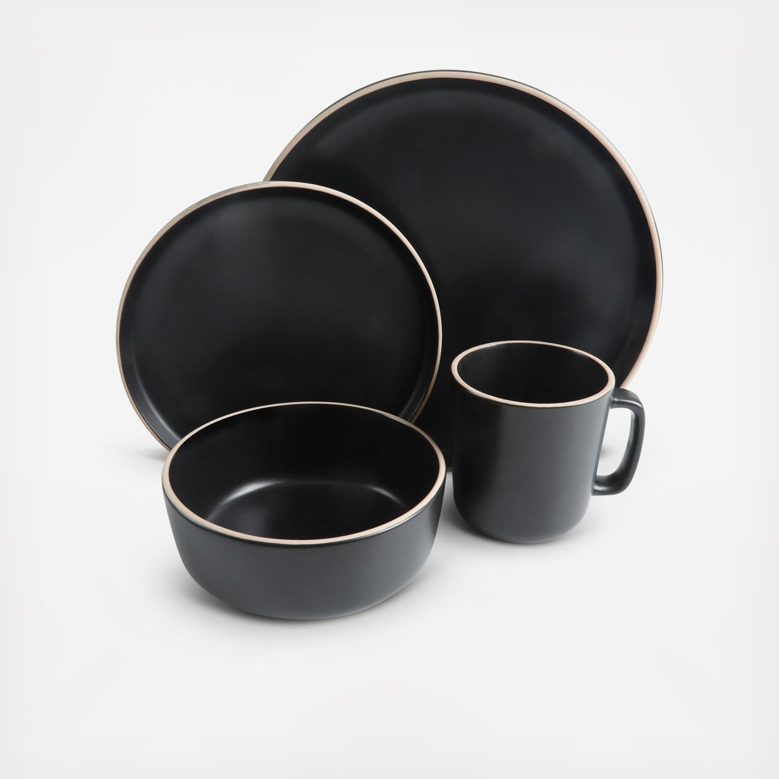Zuma 16-Piece Round Kitchen Dinnerware Set, Service for 4 4 Zuma 16-Piece Round Kitchen Dinnerware Set, Service for 4