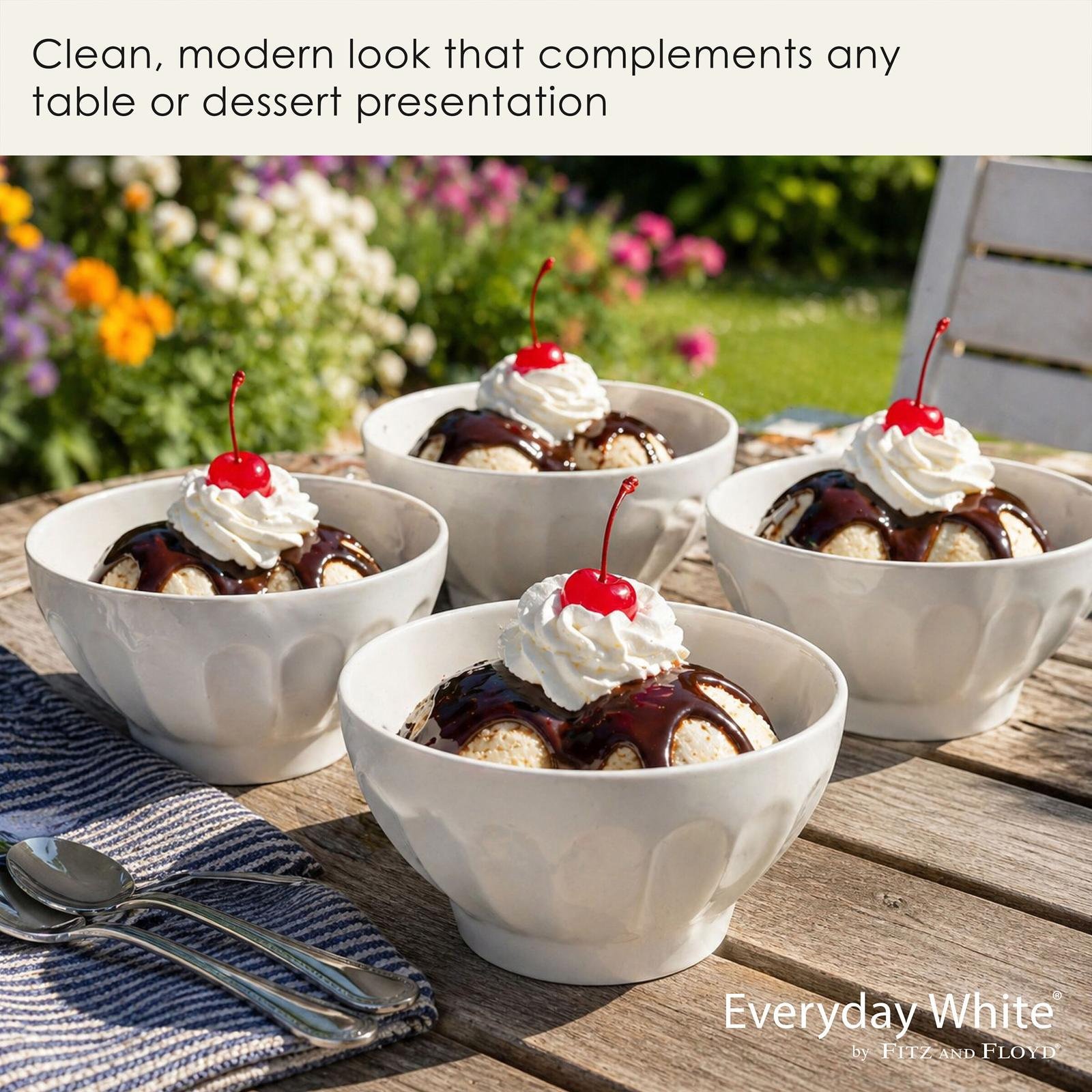 Everyday White Ice Cream Bowl, Set of 4 7 Everyday White Ice Cream Bowl, Set of 4