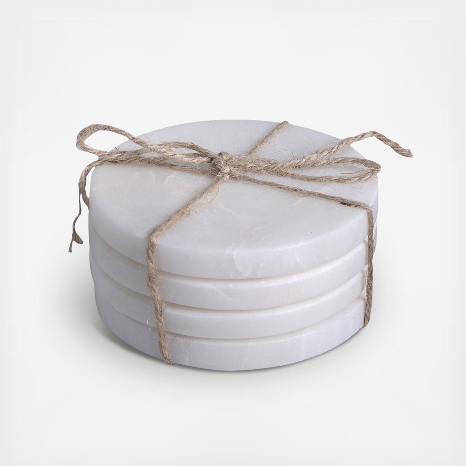 Marble Round Coaster, Set of 4 7 Marble Round Coaster, Set of 4