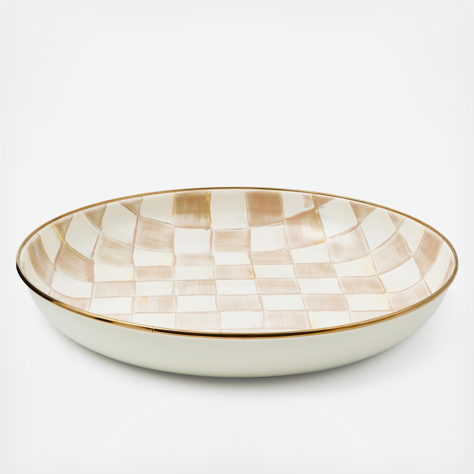 Mocha Check Stainless Steel Abundant Bowl 2 Mocha Check Stainless Steel Abundant Bowl