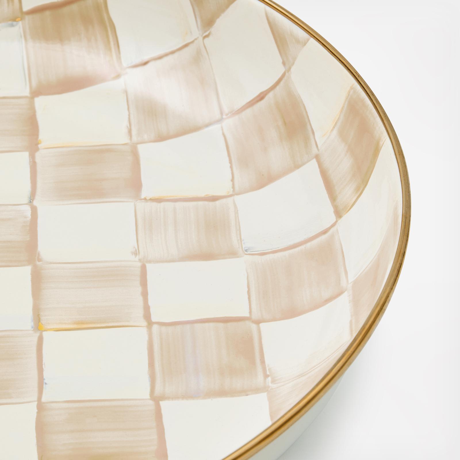 Mocha Check Stainless Steel Abundant Bowl 3 Mocha Check Stainless Steel Abundant Bowl