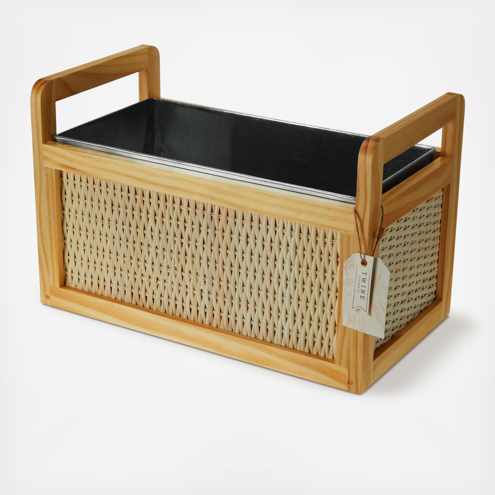Rattan & Wood Beverage Tub 6 Rattan & Wood Beverage Tub