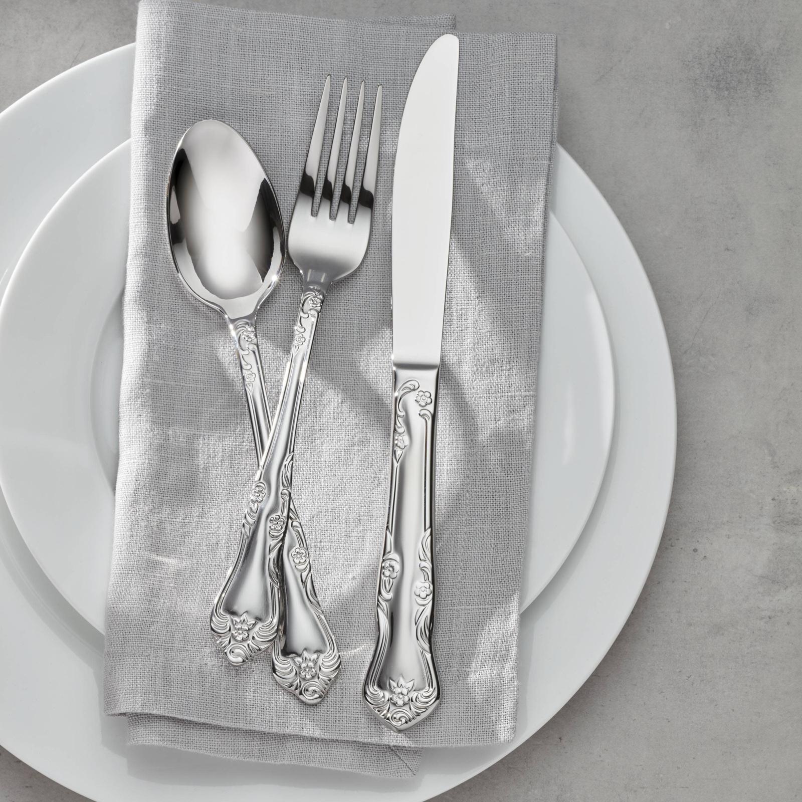 Azalea 20-Piece Everyday Flatware Set, Service For 4