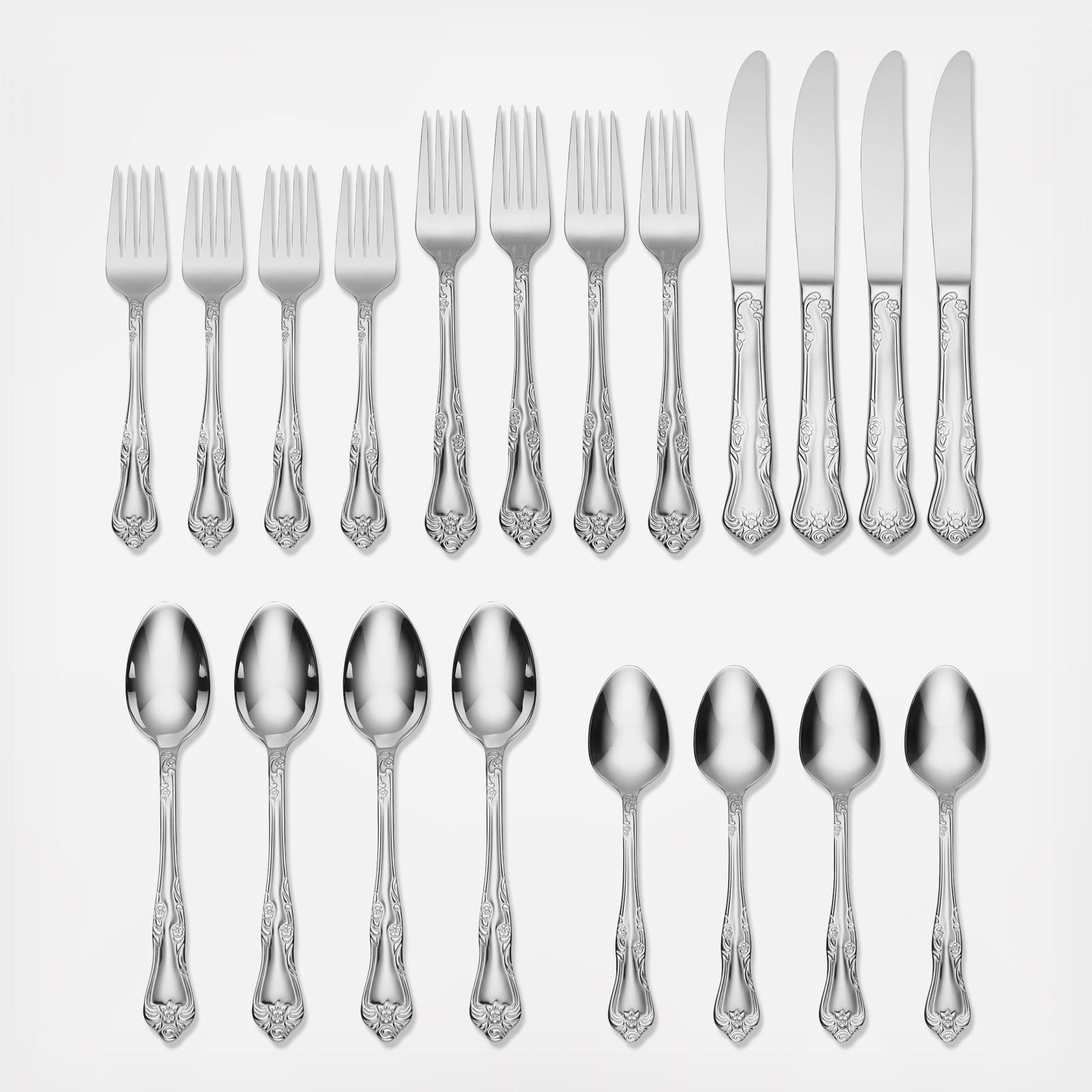 Azalea 20-Piece Everyday Flatware Set, Service For 4 3 Azalea 20-Piece Everyday Flatware Set, Service For 4
