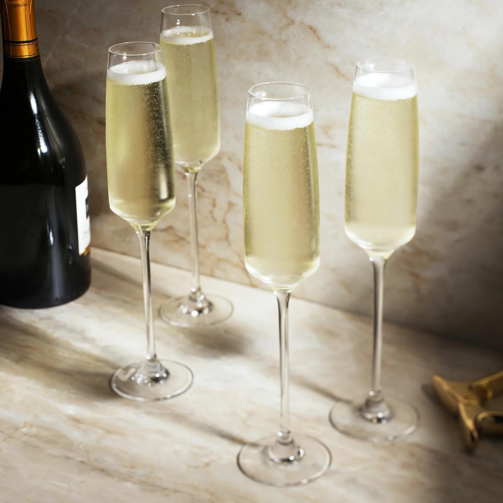 Reserve Julien Crystal Champagne Flute Glass, Set of 4 1 Reserve Julien Crystal Champagne Flute Glass, Set of 4