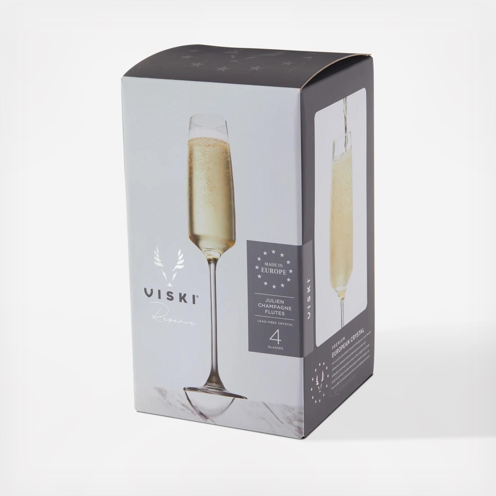 Reserve Julien Crystal Champagne Flute Glass, Set of 4 7 Reserve Julien Crystal Champagne Flute Glass, Set of 4