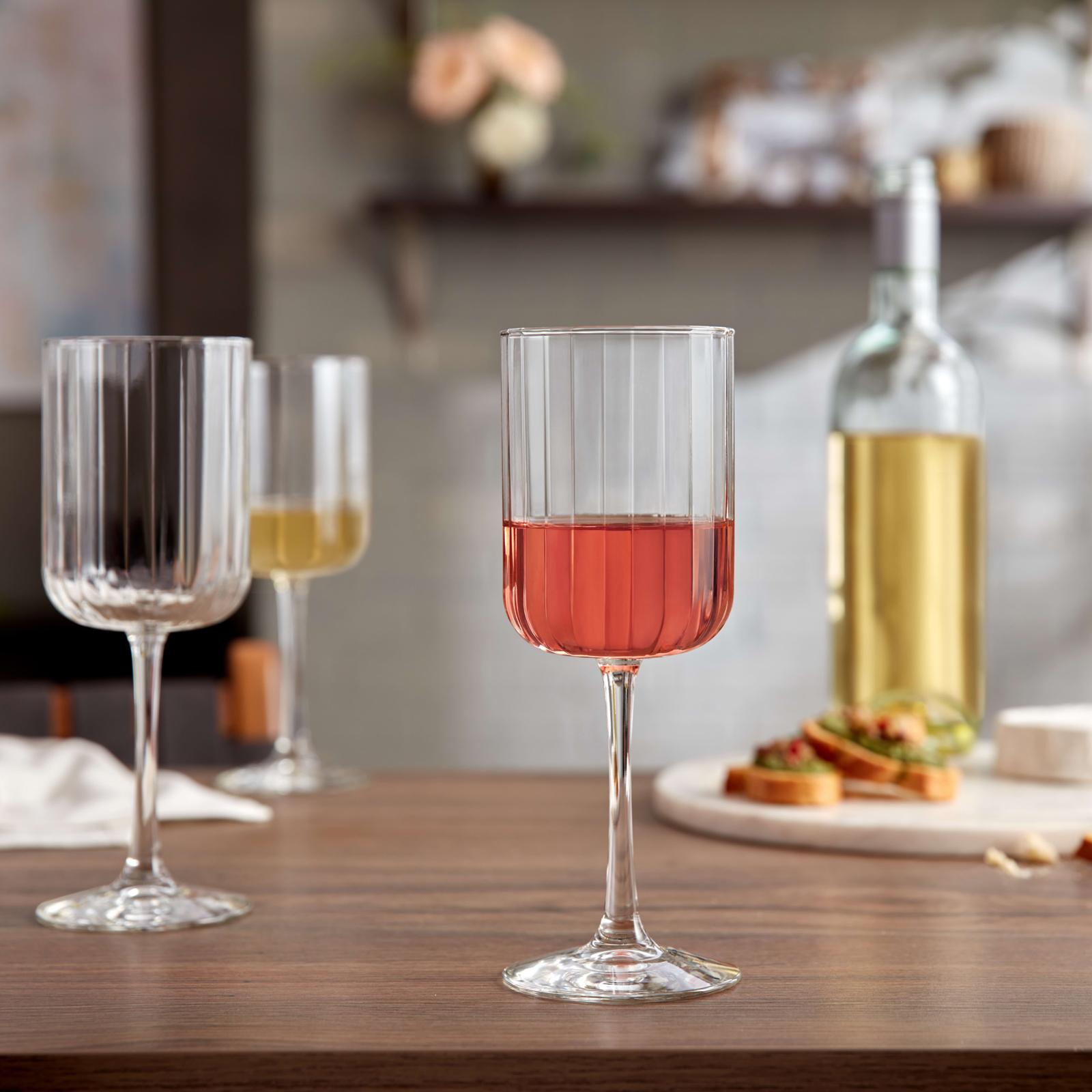 Sutherland Paneled Wine Glass, Set of 4 5 Sutherland Paneled Wine Glass, Set of 4