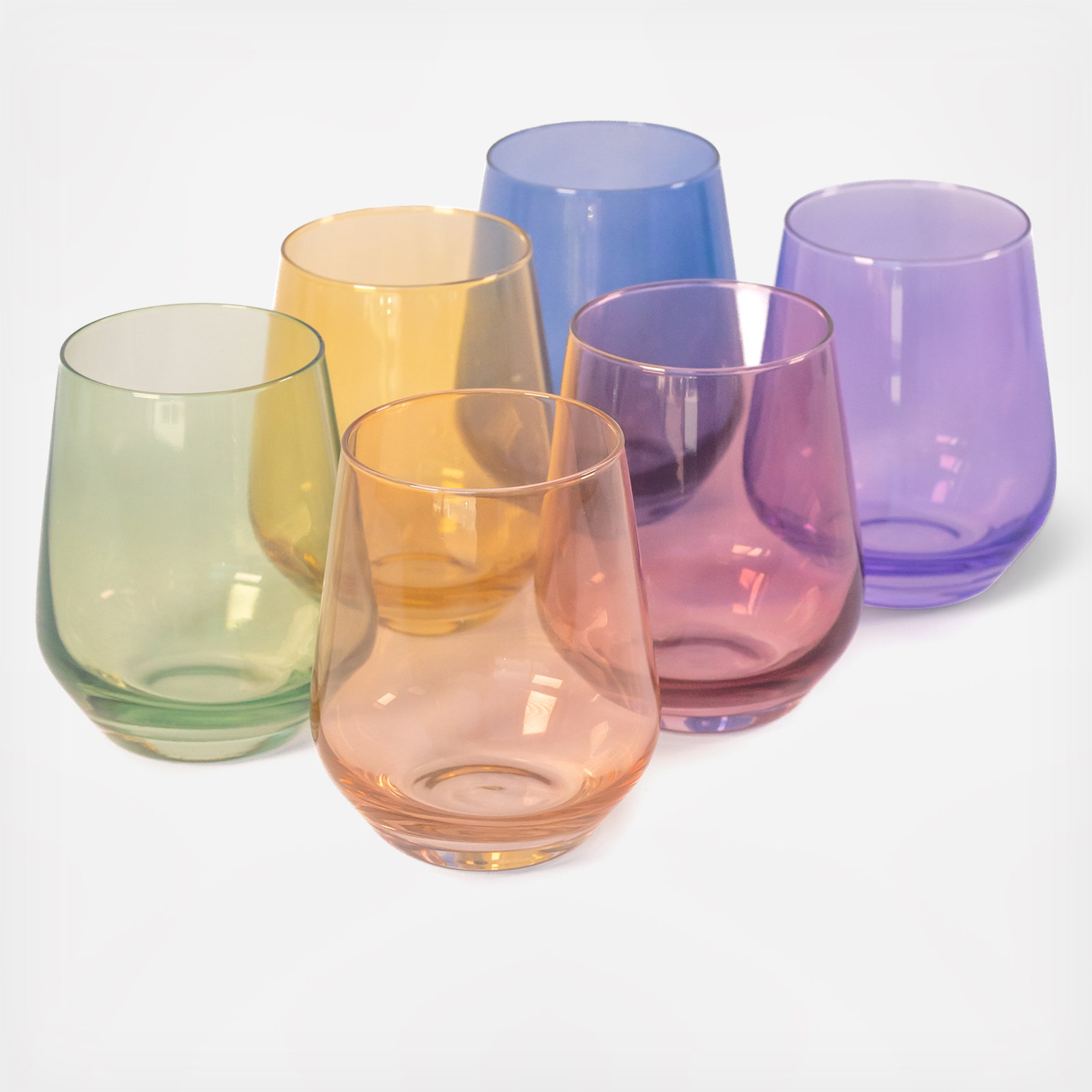 Estelle Stemless Wine Glass, Set of 6 1 Estelle Stemless Wine Glass, Set of 6