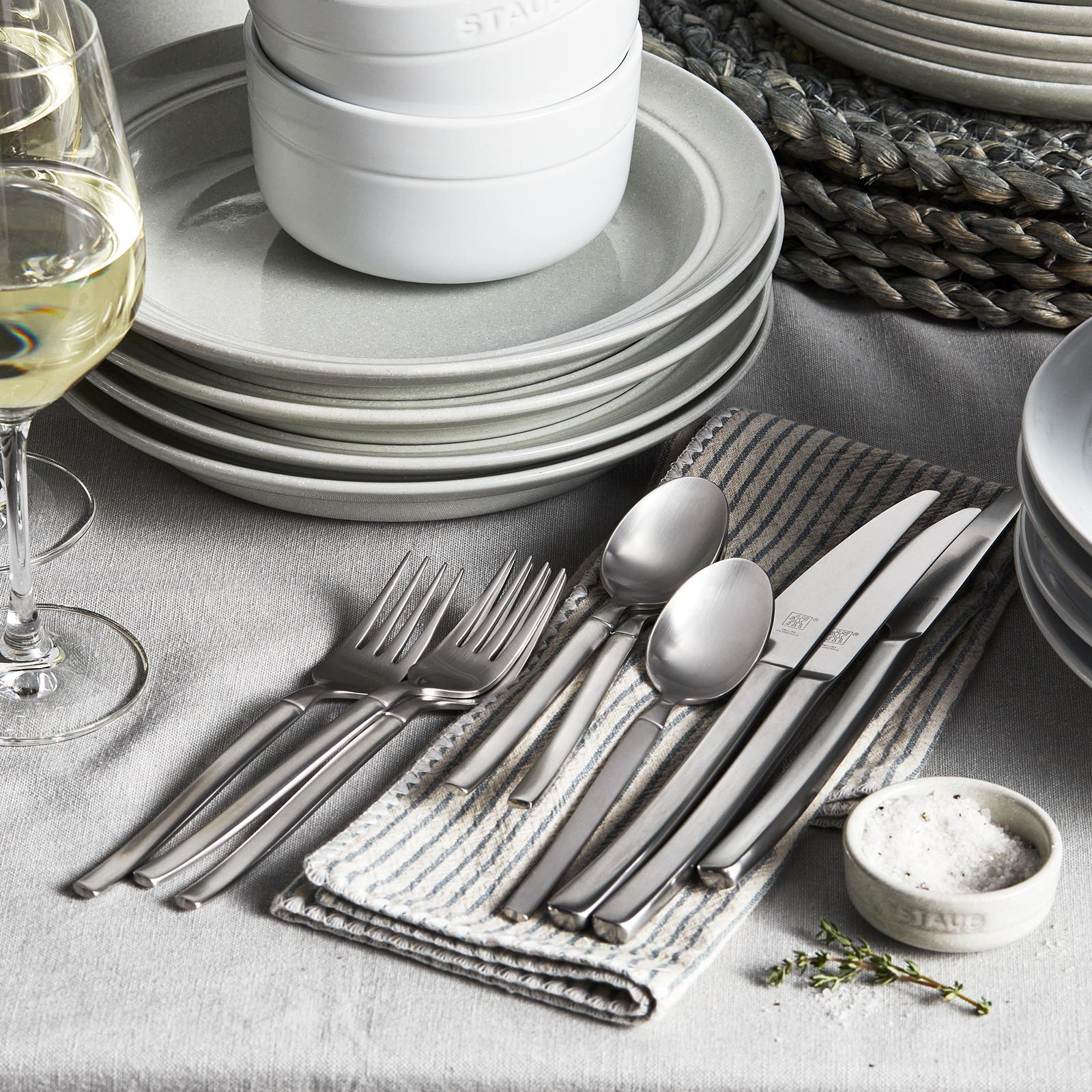 Opus Satin 45-Piece Flatware Set, Service for 8 4 Opus Satin 45-Piece Flatware Set, Service for 8