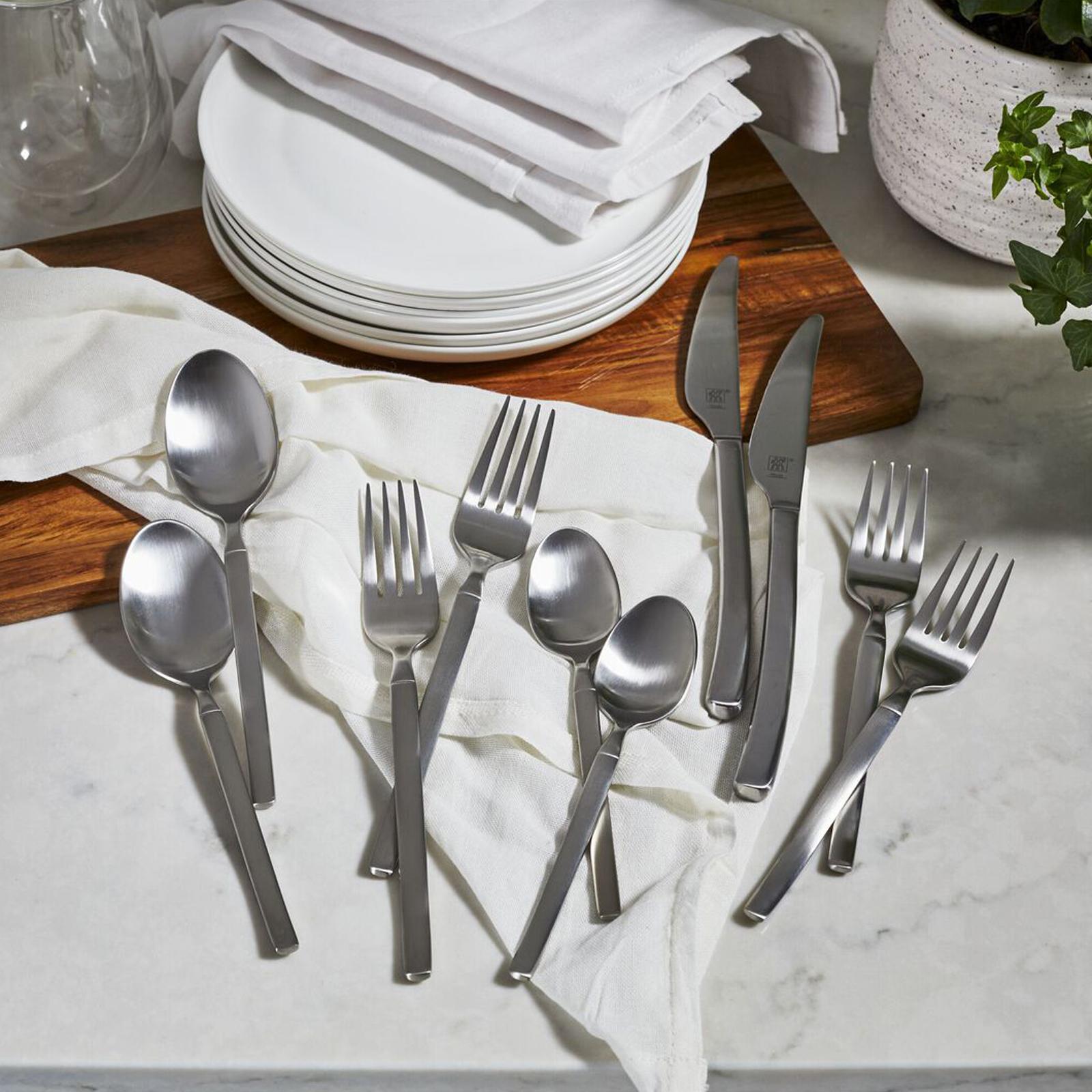 Opus Satin 45-Piece Flatware Set, Service for 8 8 Opus Satin 45-Piece Flatware Set, Service for 8