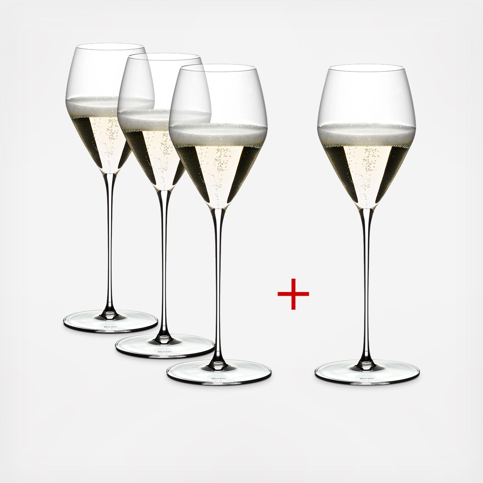 Veloce Champagne Wine Glass, Set of 4 16 Veloce Champagne Wine Glass, Set of 4