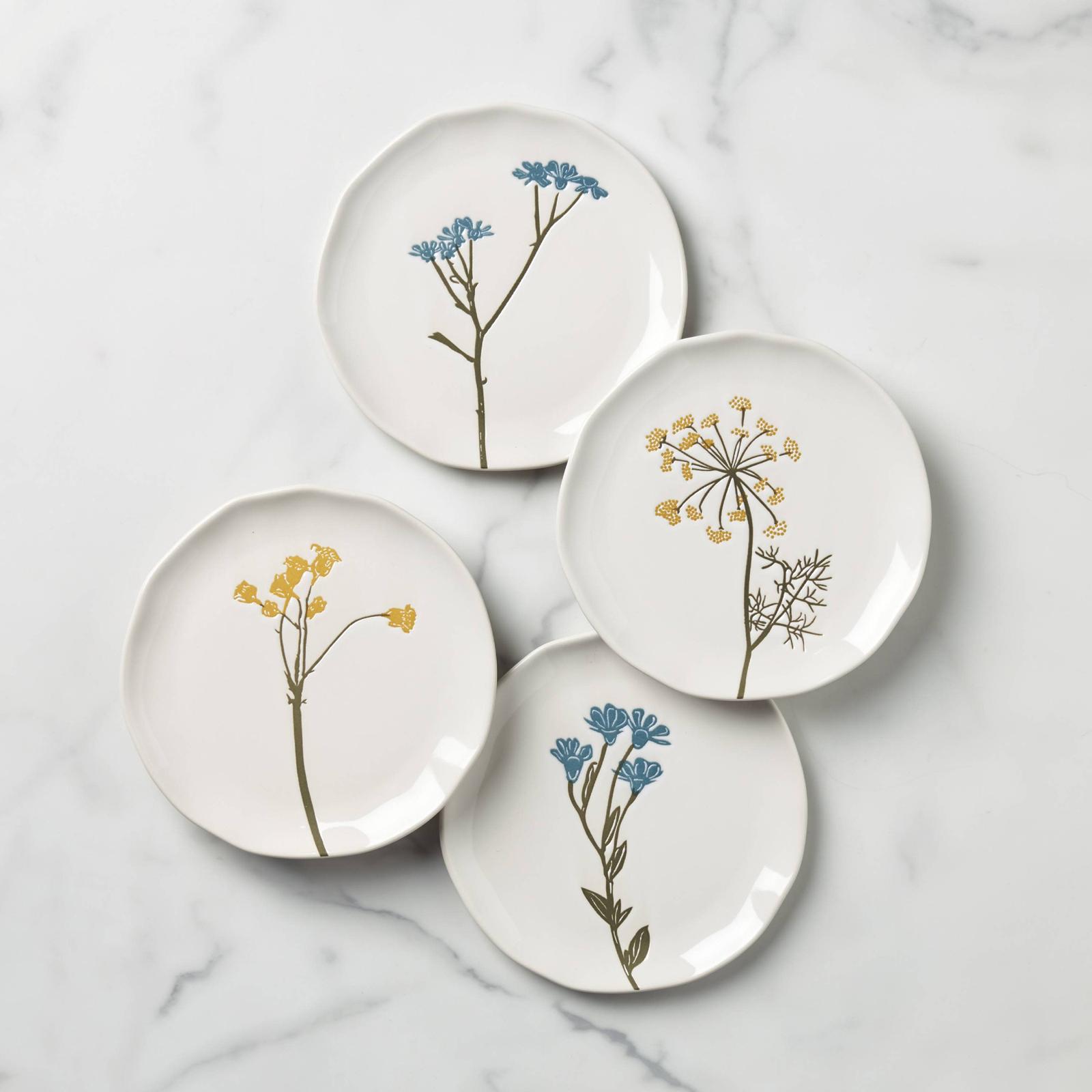 Wildflowers Tidbit Plate, Set of 4 7 Wildflowers Tidbit Plate, Set of 4
