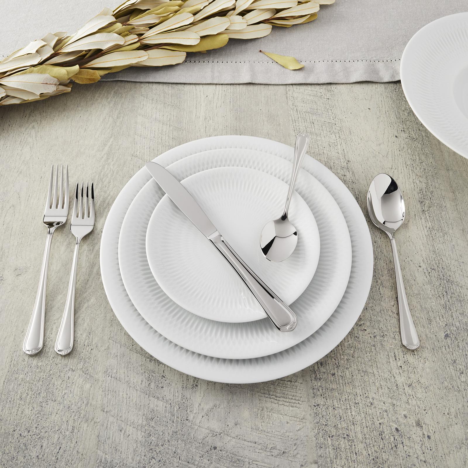 Alcea 65-Piece Stainless Flatware Set, Service for 12 6 Alcea 65-Piece Stainless Flatware Set, Service for 12