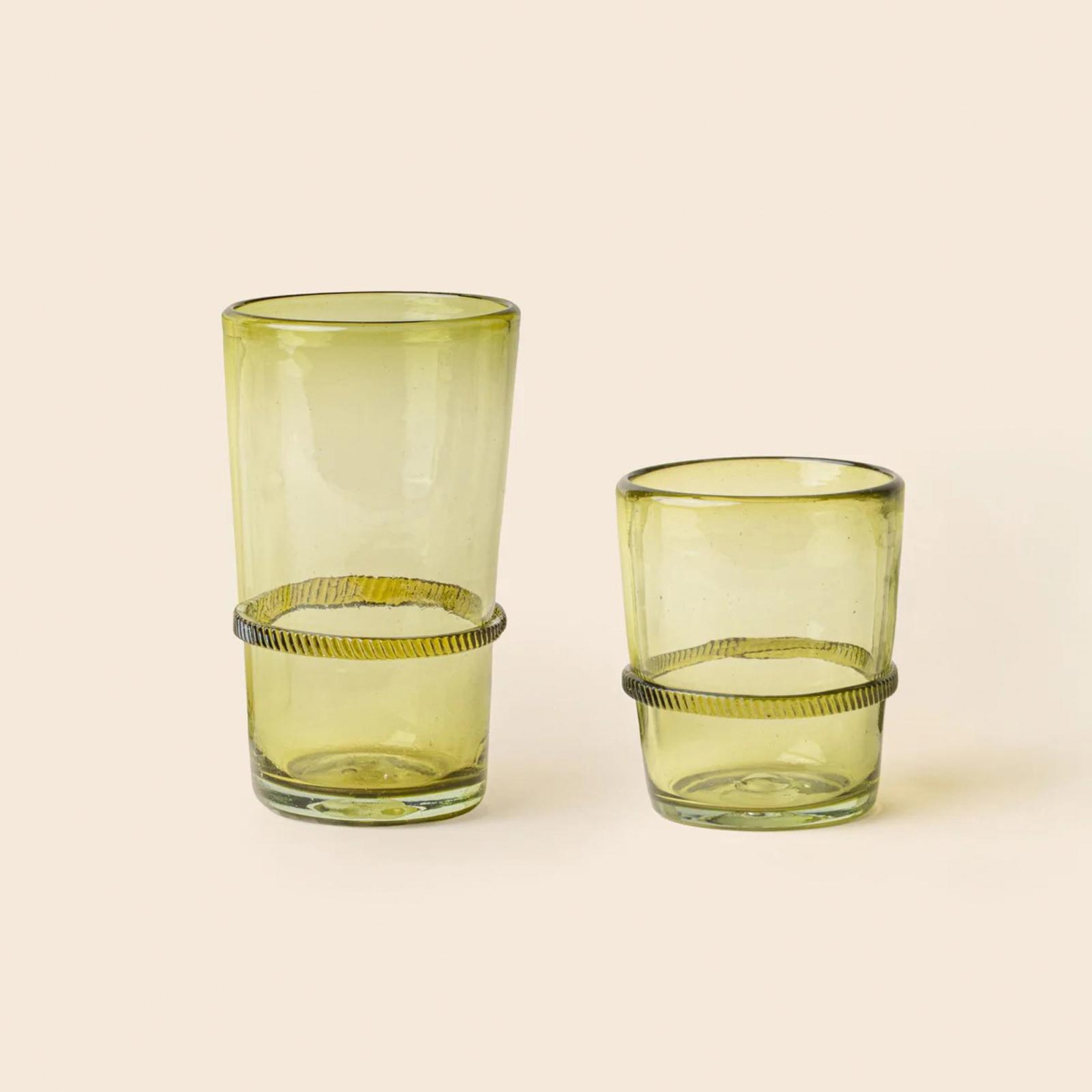 Banded Glassware Tall Tumbler, Set of 4 4 Banded Glassware Tall Tumbler, Set of 4