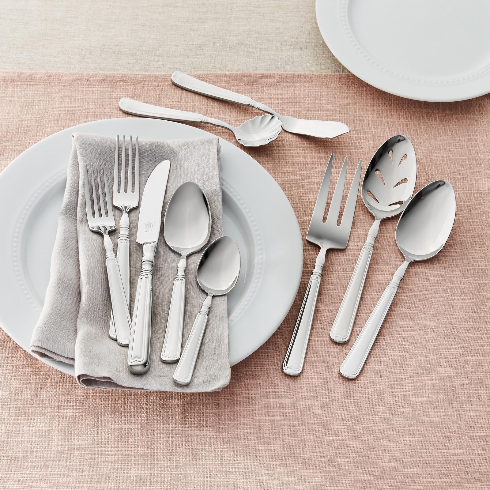 Vintage 1876 Stainless Steel 45-Piece Flatware Set, Service for 8 3 Vintage 1876 Stainless Steel 45-Piece Flatware Set, Service for 8