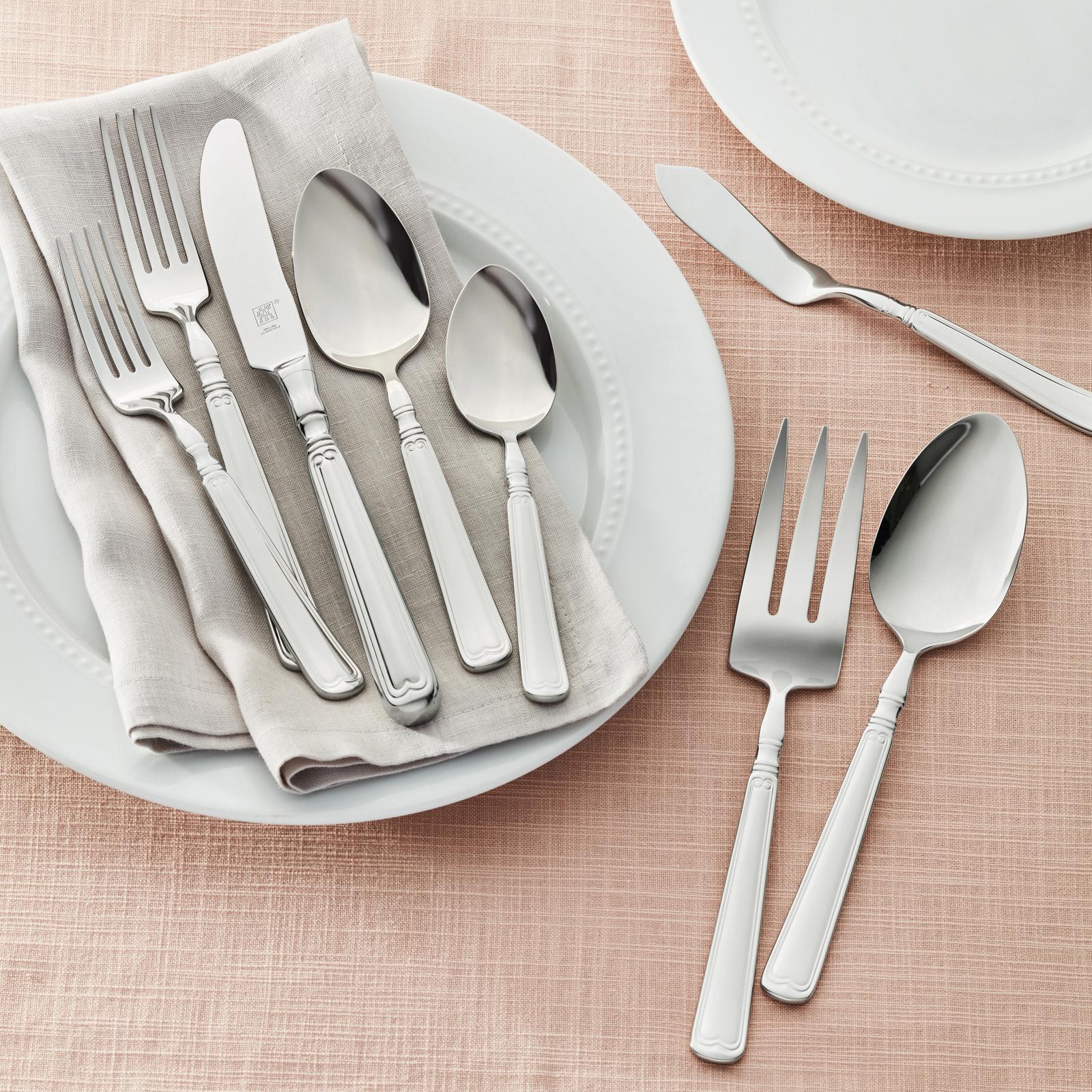 Vintage 1876 Stainless Steel 45-Piece Flatware Set, Service for 8 4 Vintage 1876 Stainless Steel 45-Piece Flatware Set, Service for 8