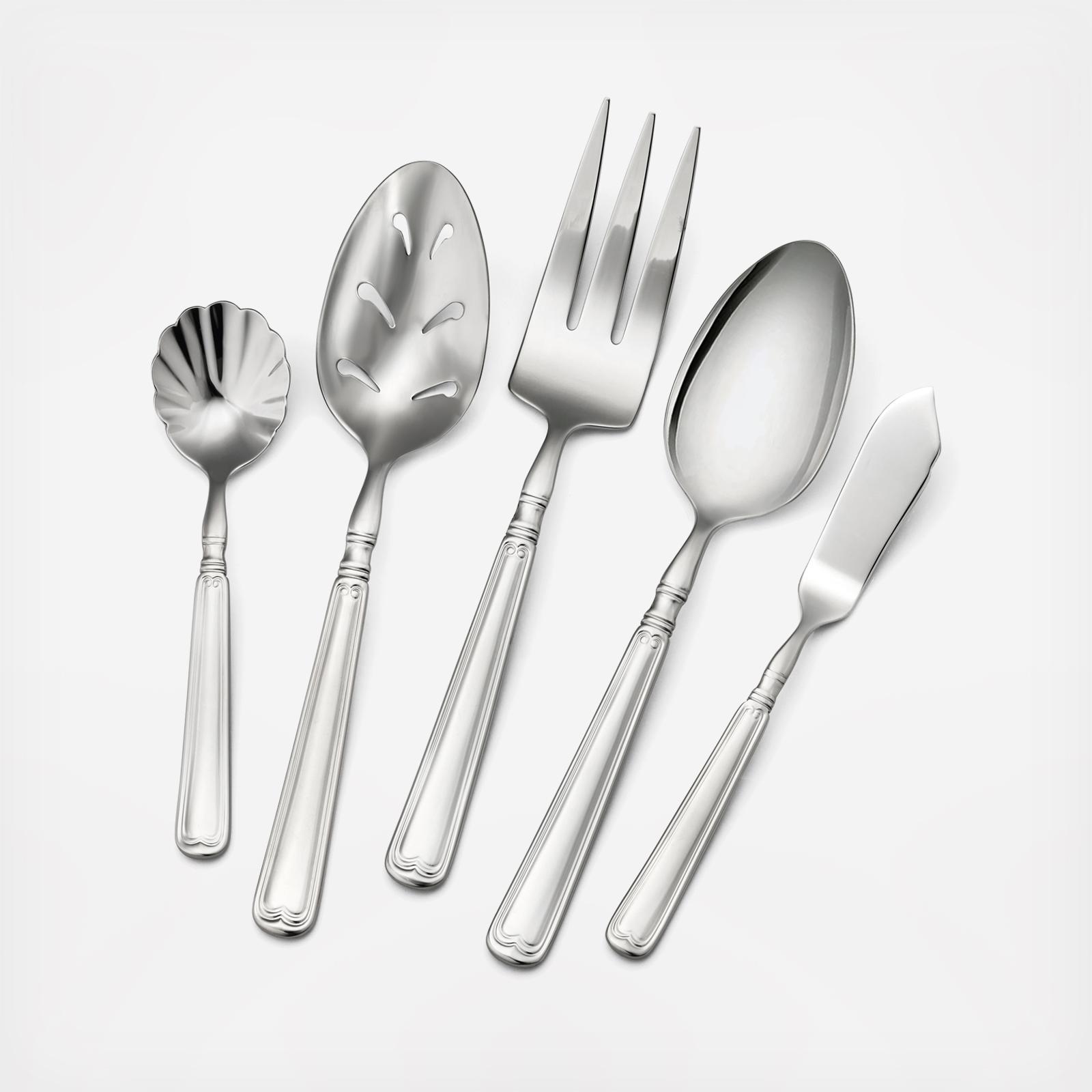 Vintage 1876 Stainless Steel 45-Piece Flatware Set, Service for 8 6 Vintage 1876 Stainless Steel 45-Piece Flatware Set, Service for 8