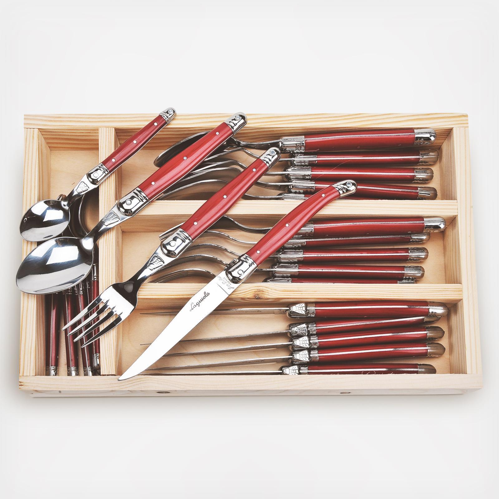 Laguiole 24-Piece Everyday Flatware in Presentation Box Set, Service for 6 15 Laguiole 24-Piece Everyday Flatware in Presentation Box Set, Service for 6