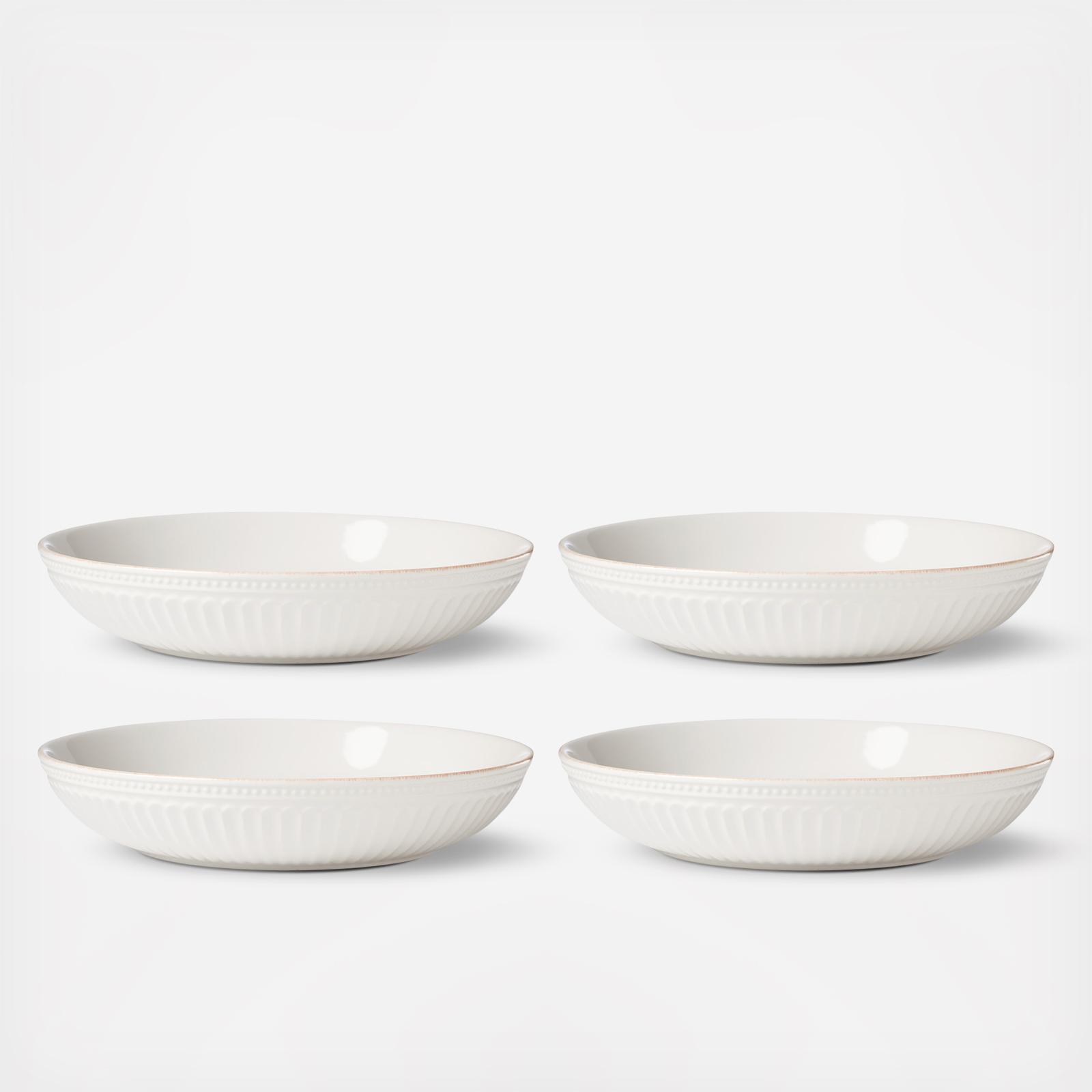 French Perle Scallop Dinner Bowl, Set of 4 3 French Perle Scallop Dinner Bowl, Set of 4