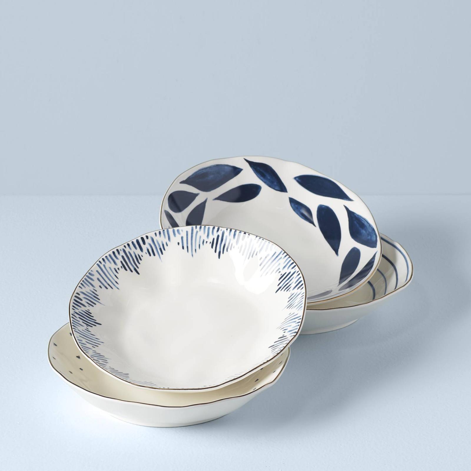 Blue Bay 4-Piece Pasta Bowl Set 6 Blue Bay 4-Piece Pasta Bowl Set