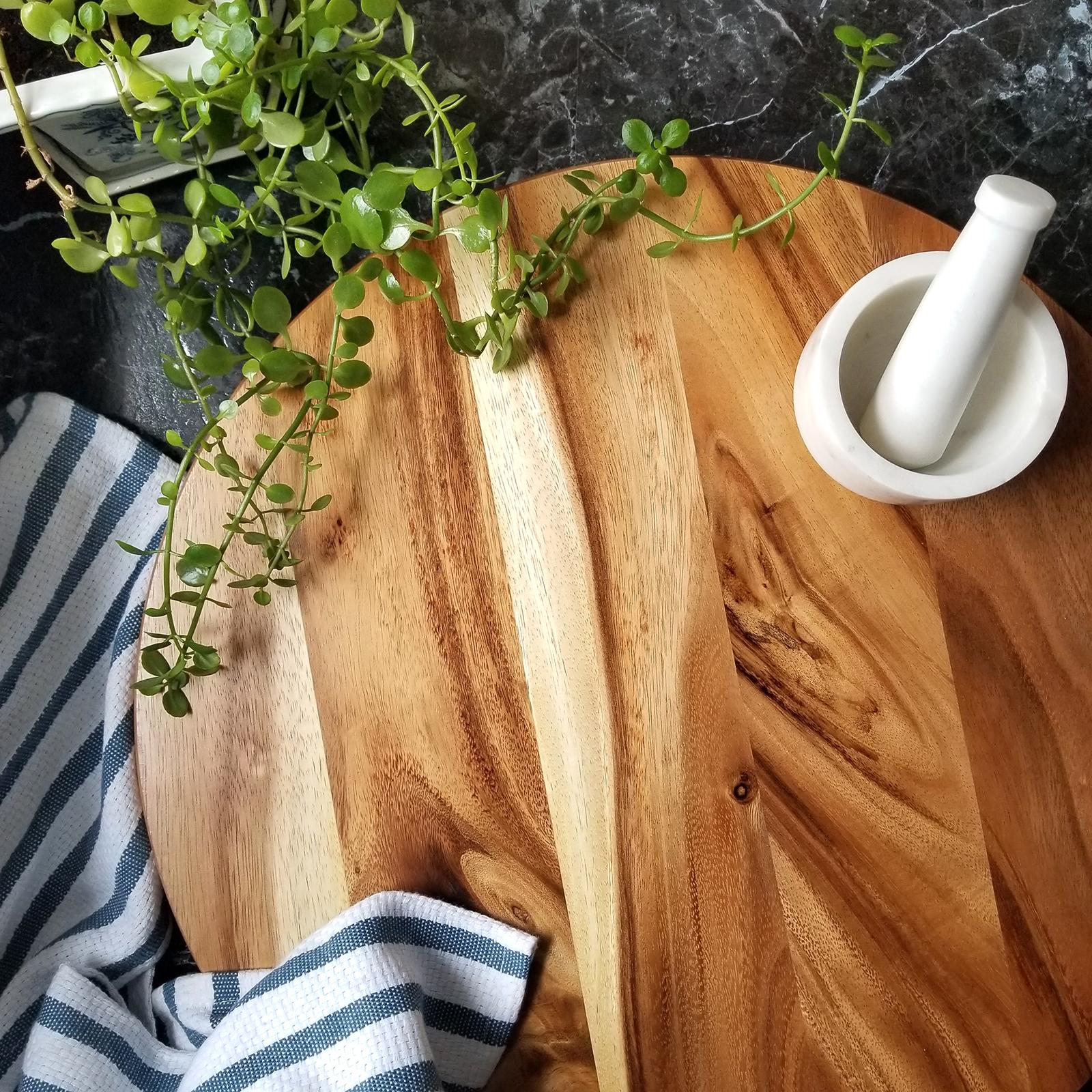 Acacia Lazy Susan Serving Board 7 Acacia Lazy Susan Serving Board