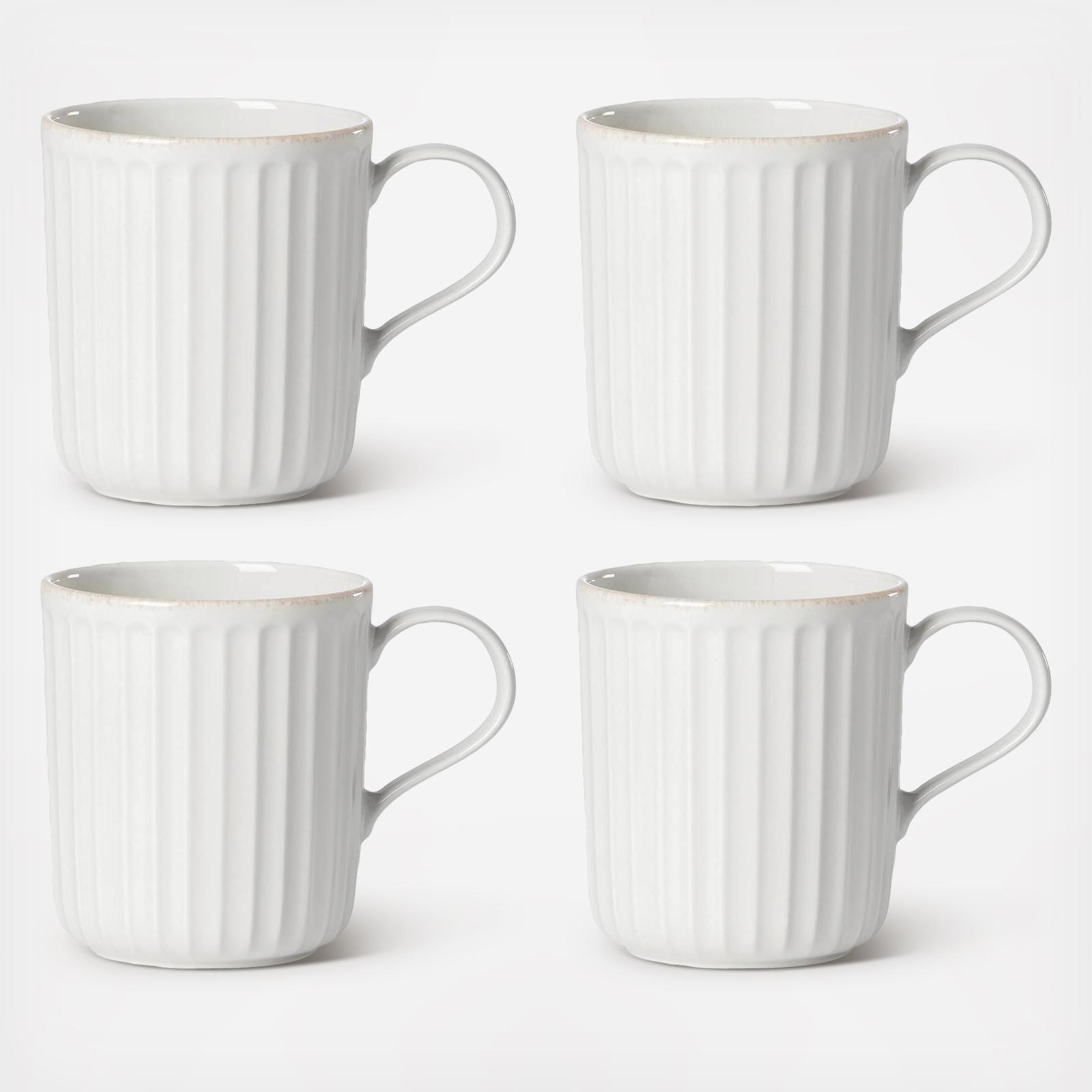 French Perle Scallop Coffee Mug, Set of 4 2 French Perle Scallop Coffee Mug, Set of 4