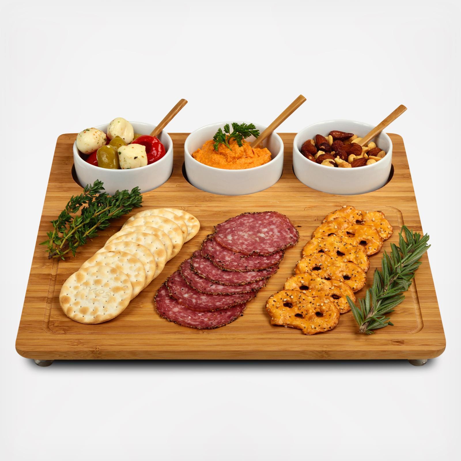 Bamboo 7-Piece Entertaining Charcuterie Board Set