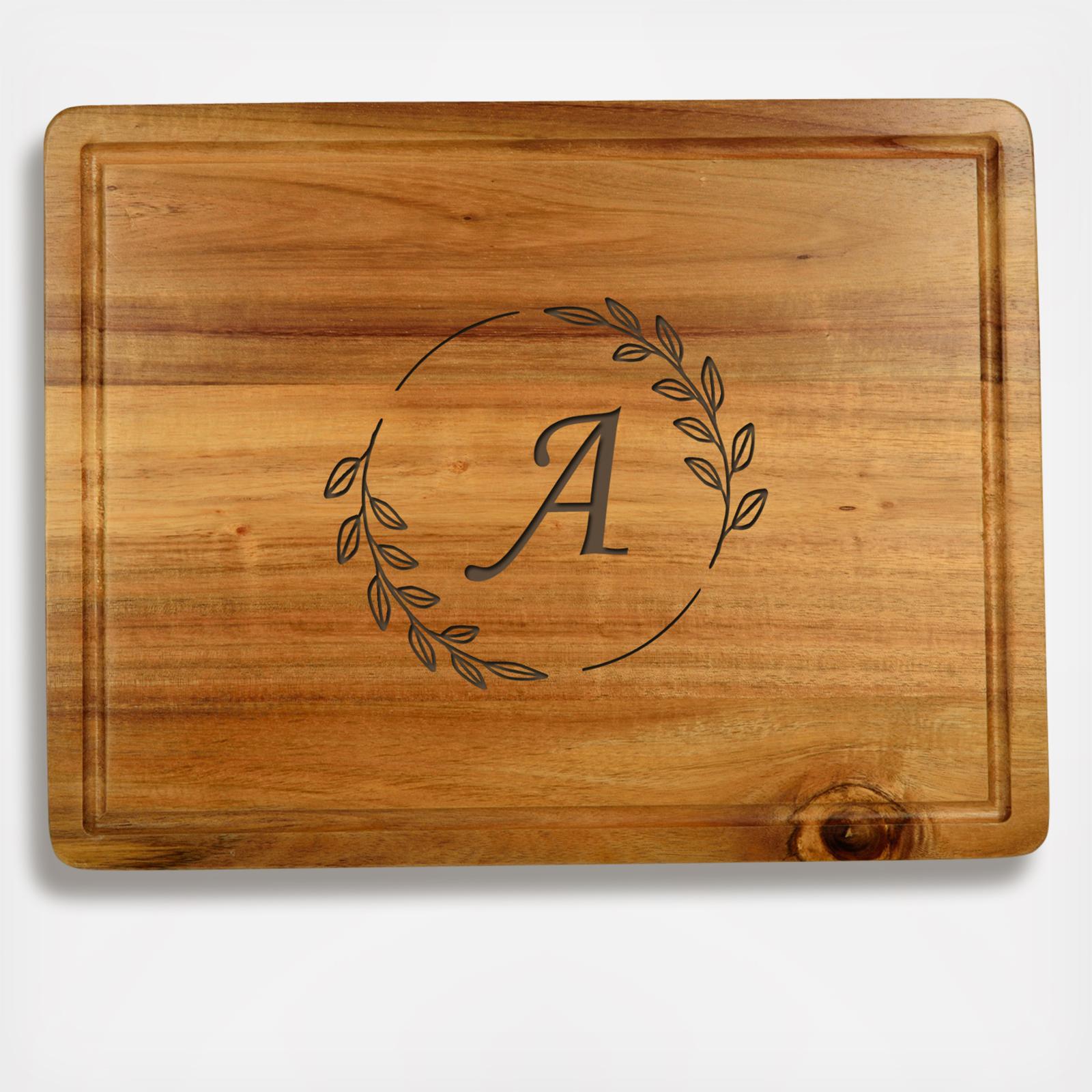 Personalized Acacia Charcuterie Cheese Cutting Board