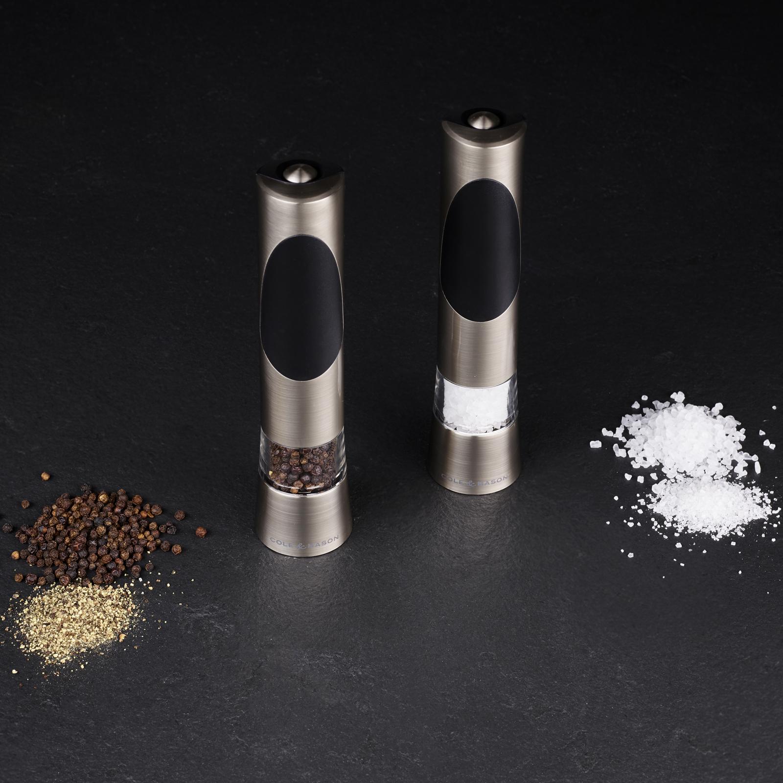 Richmond Salt & Pepper Electric Grinder Set 10 Richmond Salt & Pepper Electric Grinder Set