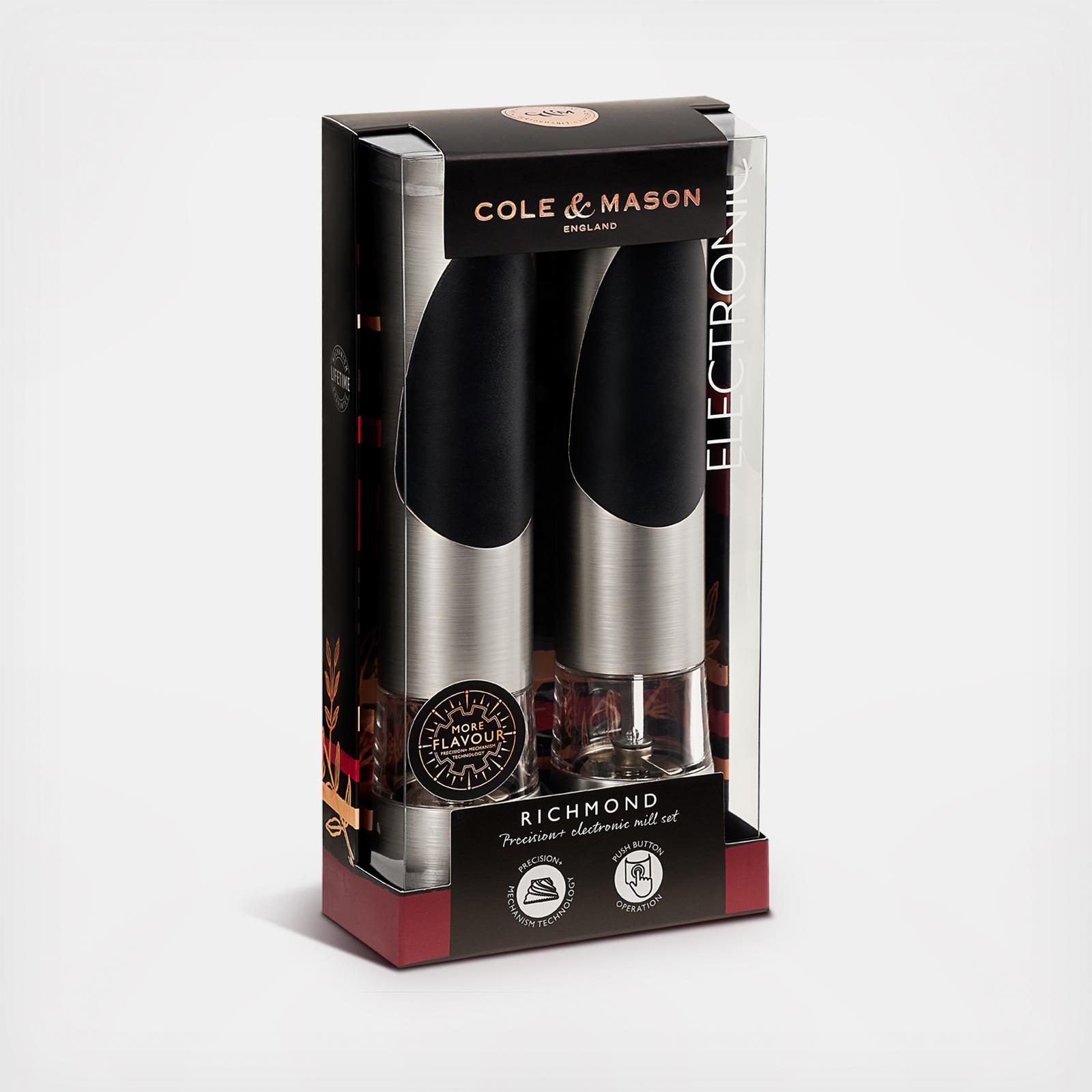 Richmond Salt & Pepper Electric Grinder Set 8 Richmond Salt & Pepper Electric Grinder Set