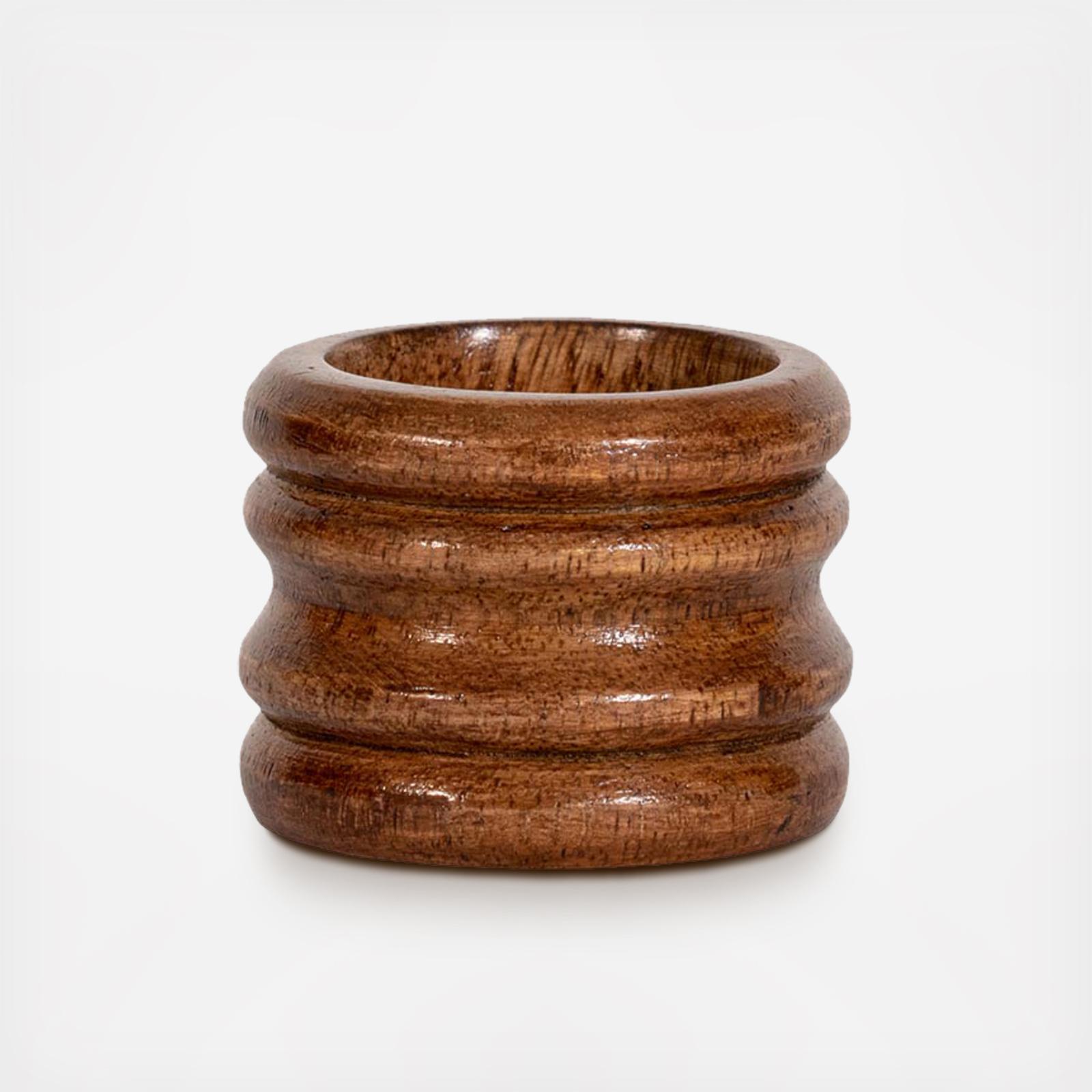 Bilbao Wood Napkin Ring, Set of 4 3 Bilbao Wood Napkin Ring, Set of 4