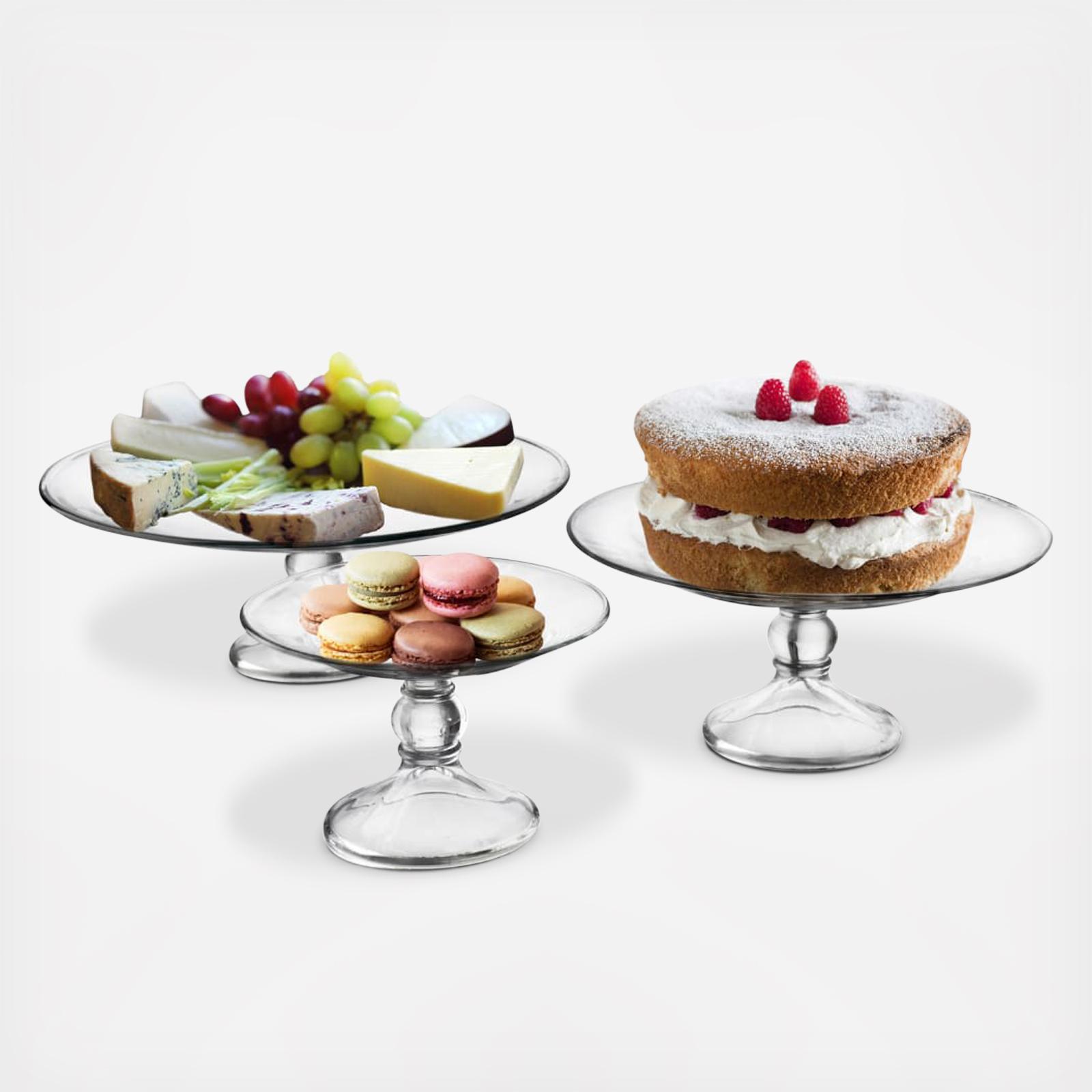 Selene 3-Tier Glass Footed Display Set 3 Selene 3-Tier Glass Footed Display Set