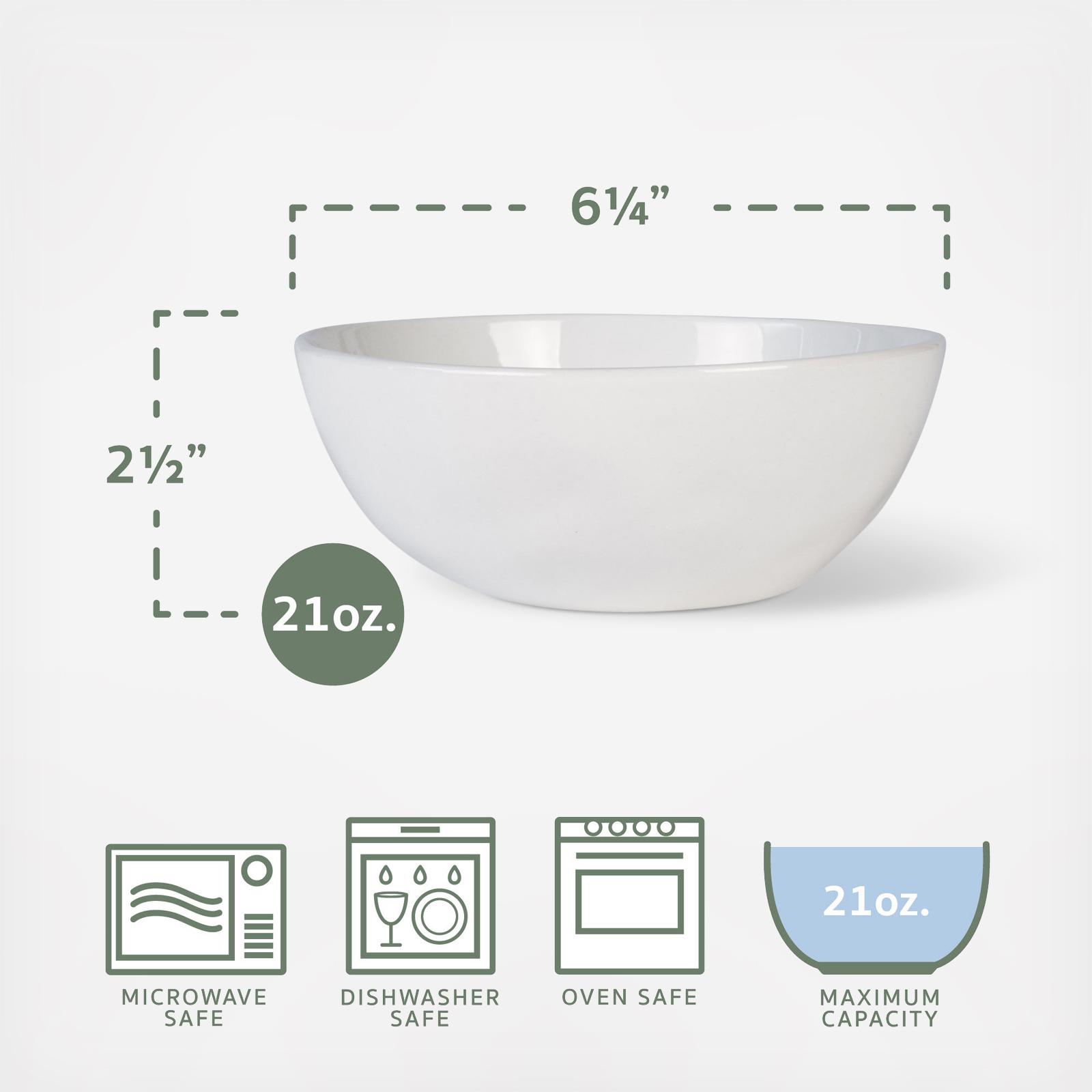Everyday White Organic Cereal Bowl, Set of 4 4 Everyday White Organic Cereal Bowl, Set of 4